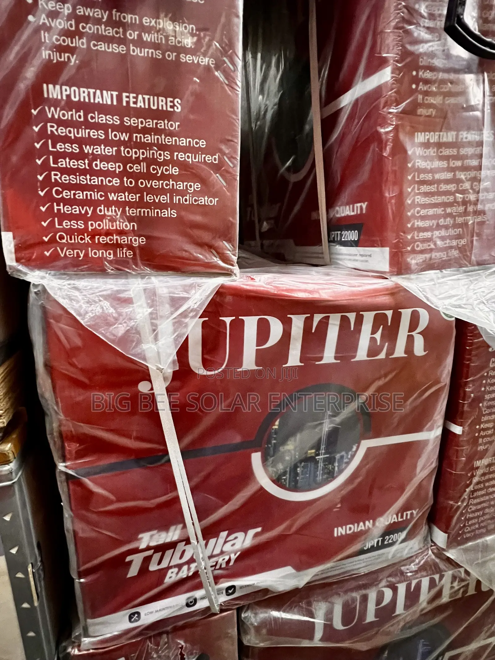 220ah 12v Jupiter Tubular Battery