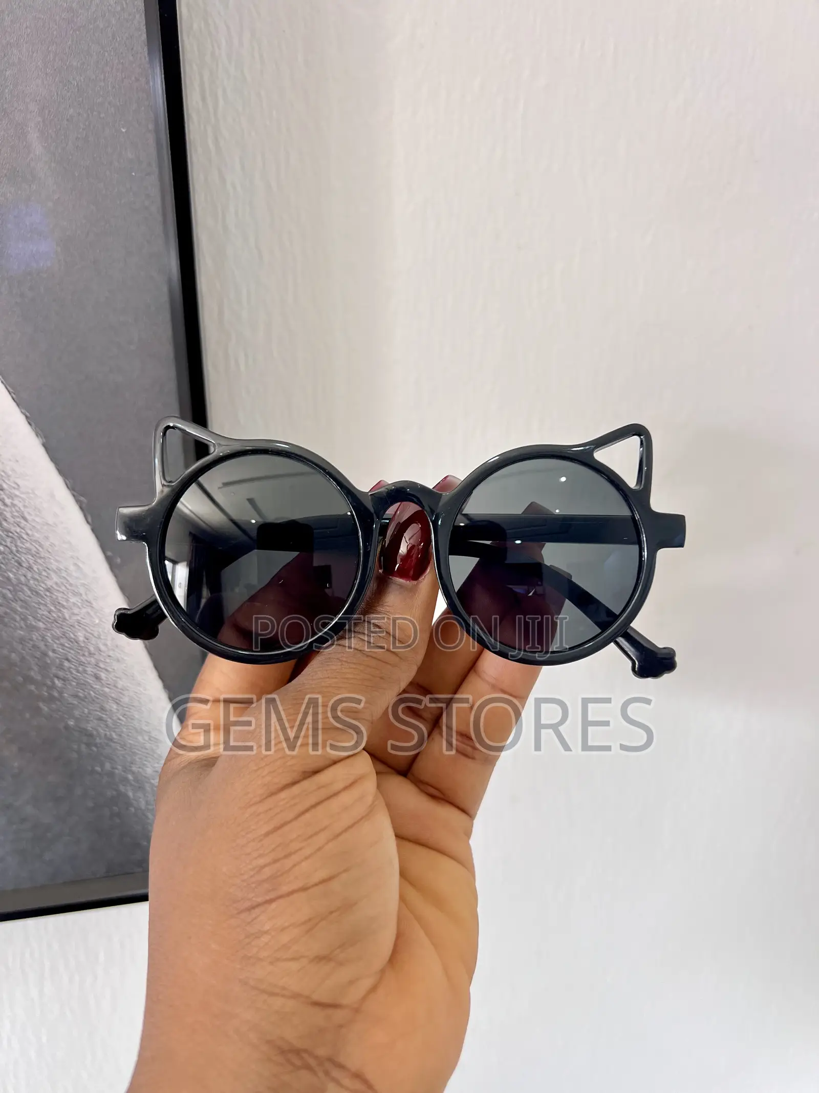 Meow! Adorable Cat-Ear Children's Sunglasses - Pink Black