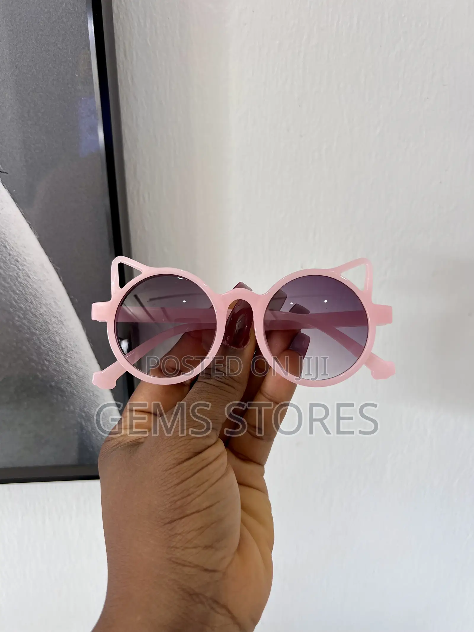 Meow! Adorable Cat-Ear Children's Sunglasses - Pink Black