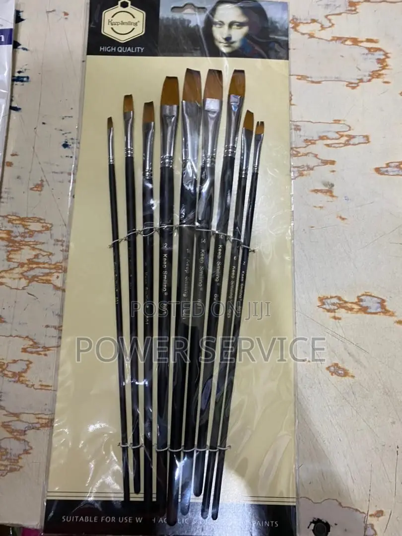 9pcs Paint Brushes for Acrylic, Painting Paintbrushes Flat