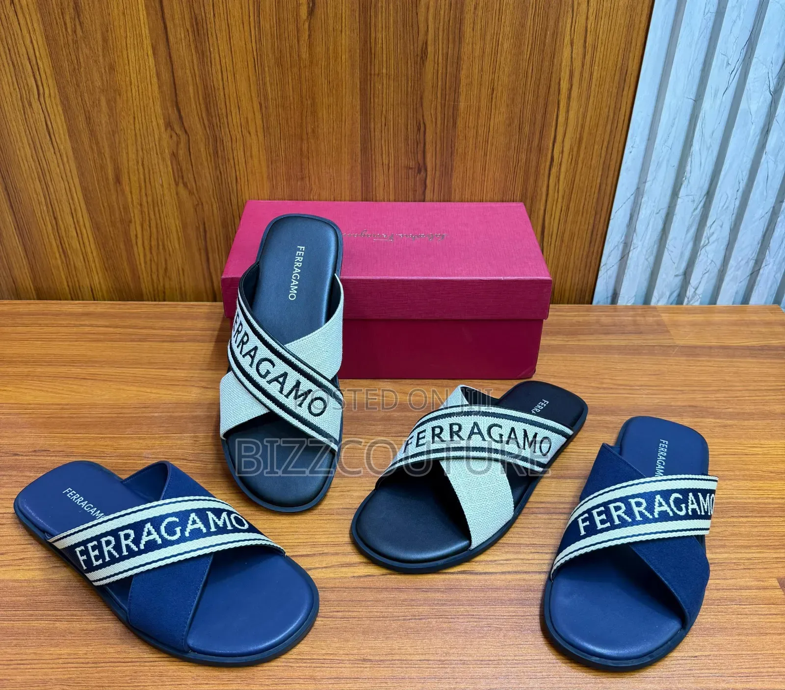 Original Italian Salvatore Ferragamo Slippers Available in Store