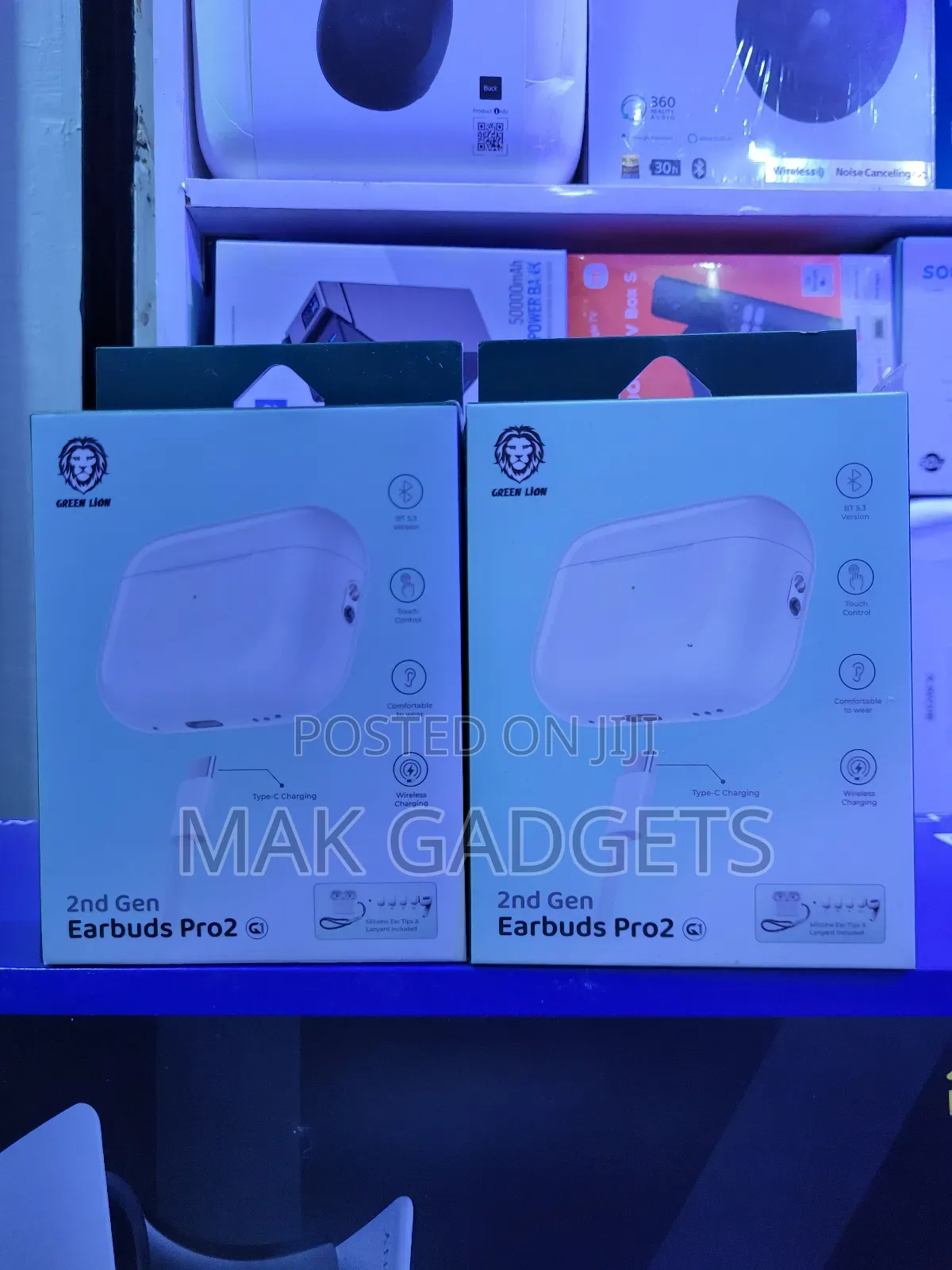 Green Lion New Wireless Bluetooth Earbudds Pro2 With Active Noise