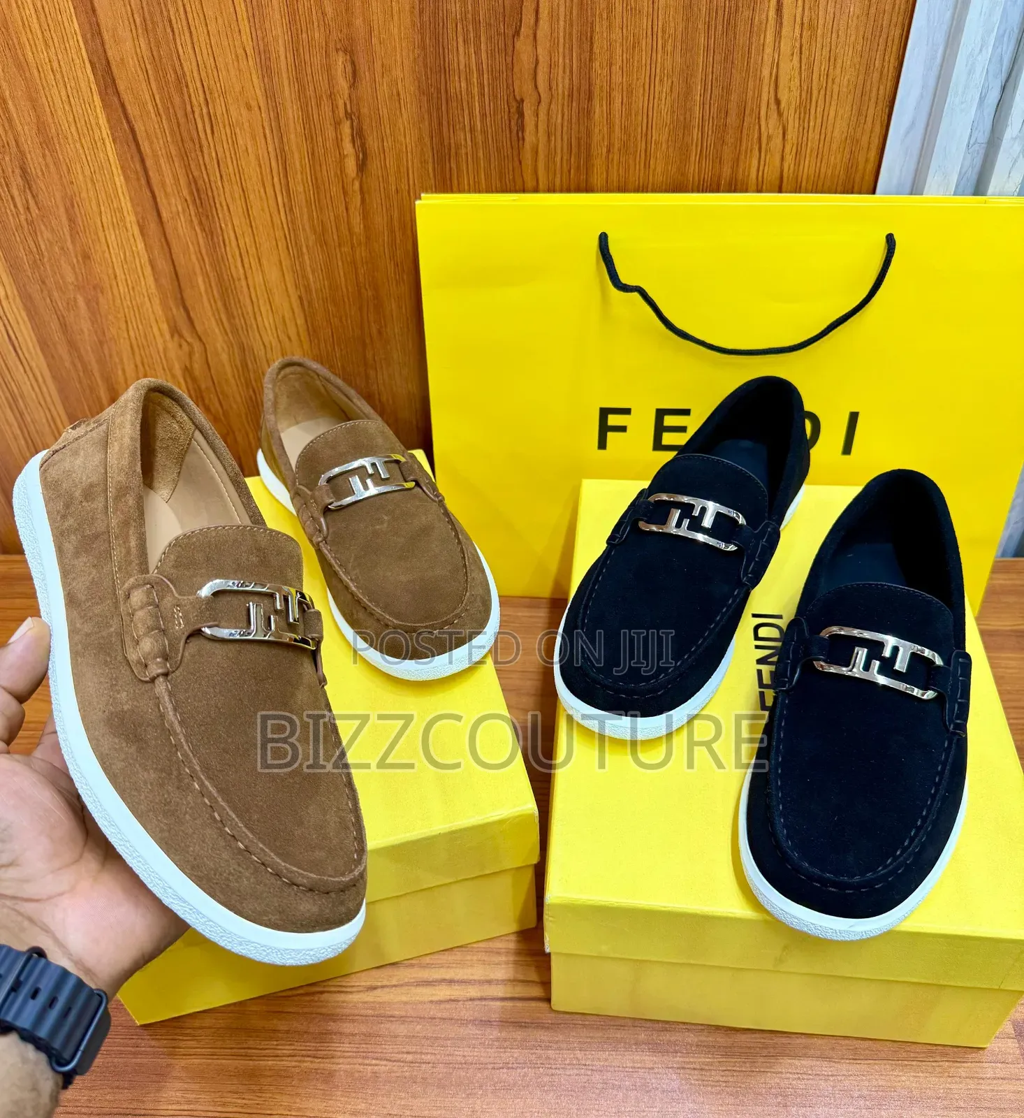 Original Fendi Suede Loafers Available in Store
