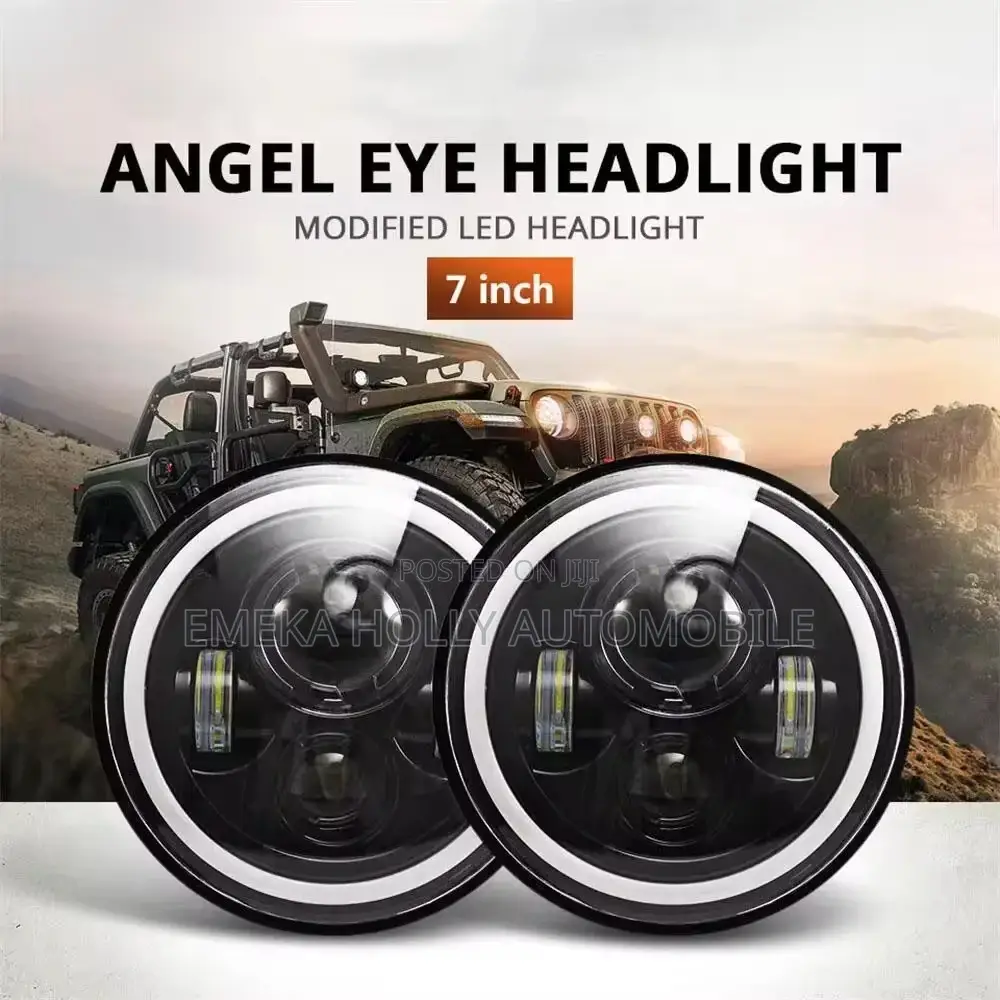 7-Inch Angel Eye LED Headlights for Jeep Wrangler Hummer H3