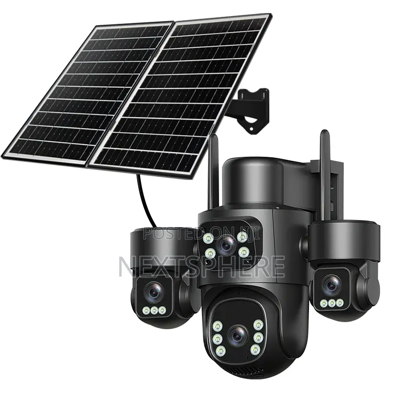 Solar PTZ Camera Wih 4 Camera View, 4 Lens- Aov, Hieasy App