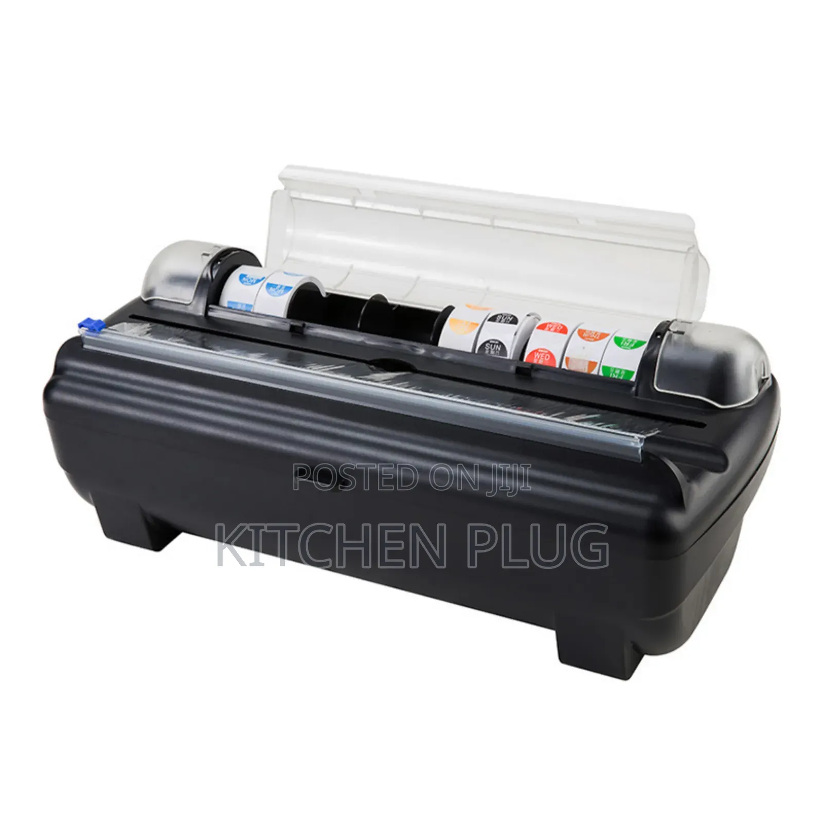 Plastic Wrap Dispenser With a Slide Cutter