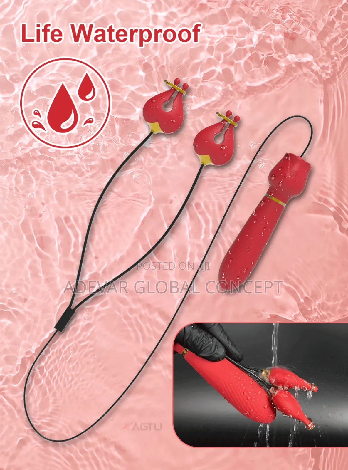 G Spot Vibrator for Women With Nipple Clamps Magic Wand Sex Toy