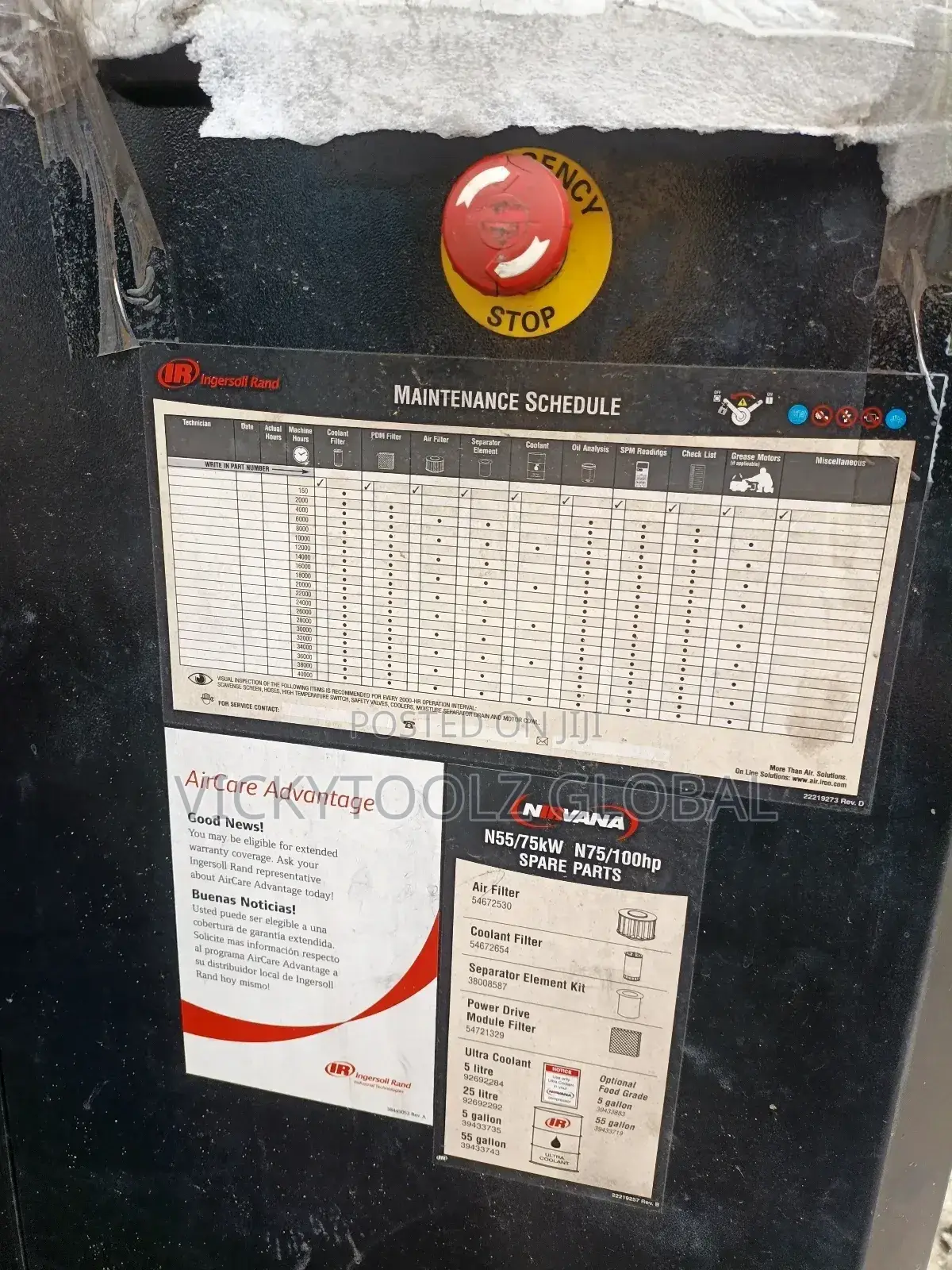Ingersoll Rand Rotary Screw Air Compressor 100hp Irn100h-Cc
