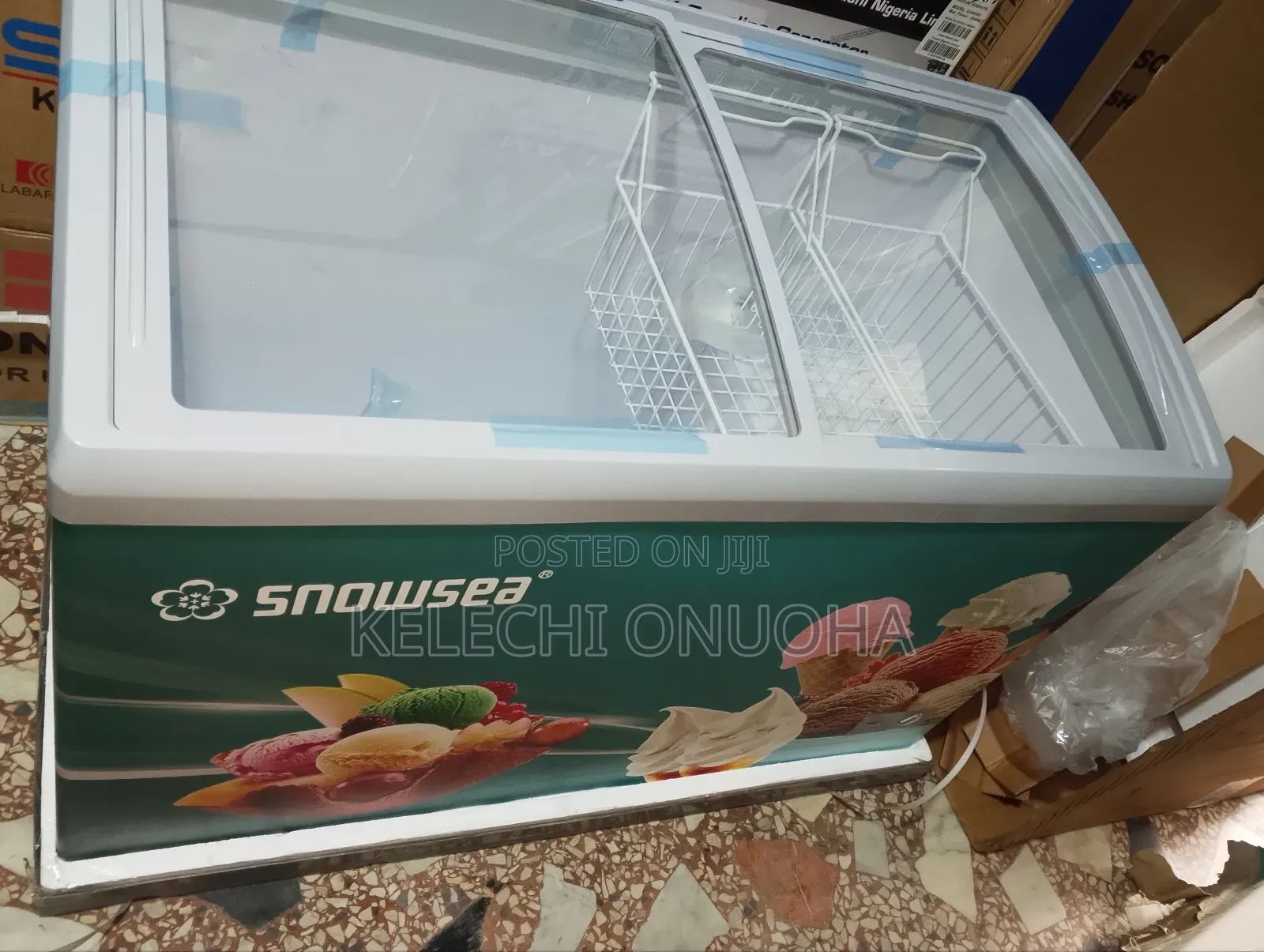 Snow Sea Ice Cream Freezer With Low Voltage