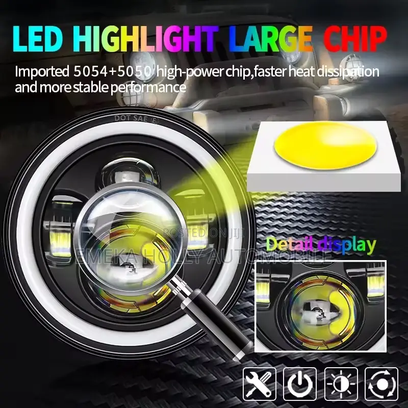 Jeep Wrangler JK (2007-2018) 7-Inch LED Headlights Pair