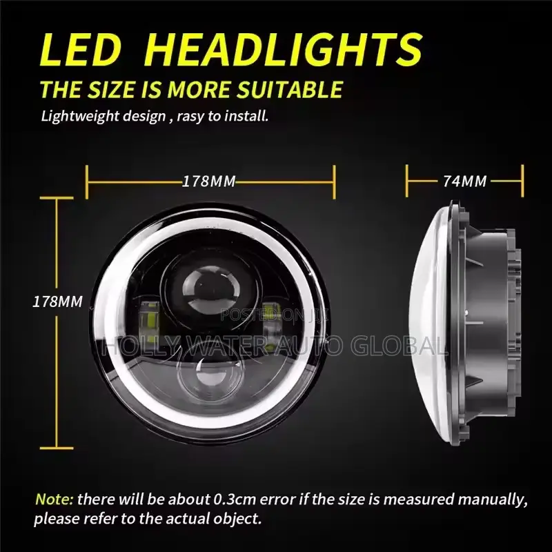 7inch Headlamp Jeep Wrangler (2007-2018) and Hummer 3 Etc