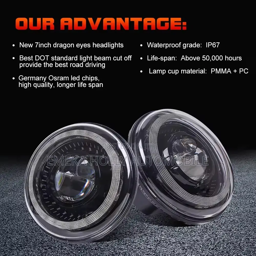 7-Inch LED Headlights With DRL Turn Signal for Jeep Wrangler