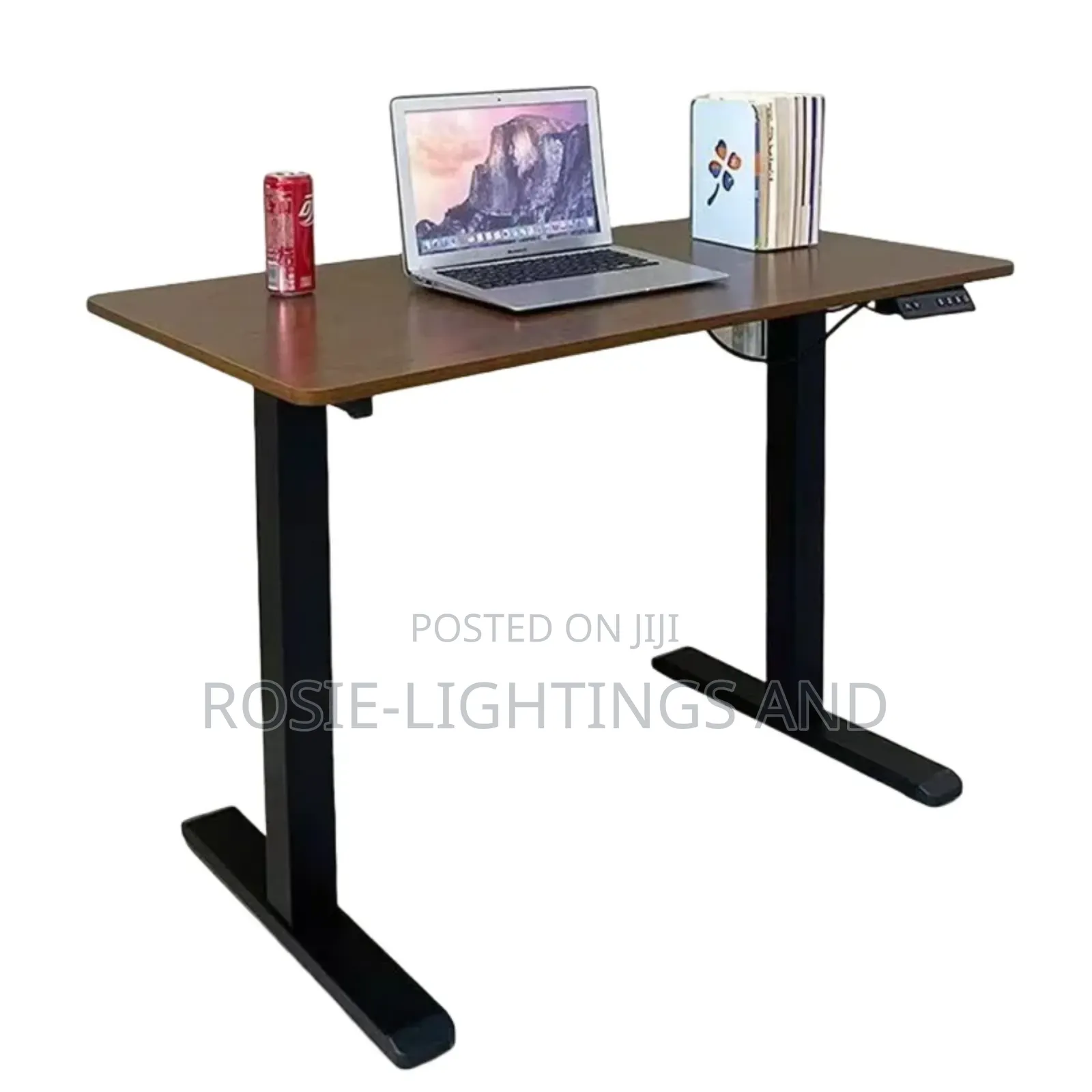 Dual Motor Intelligent Lifting Office Table ( Walnut Veneer Top)