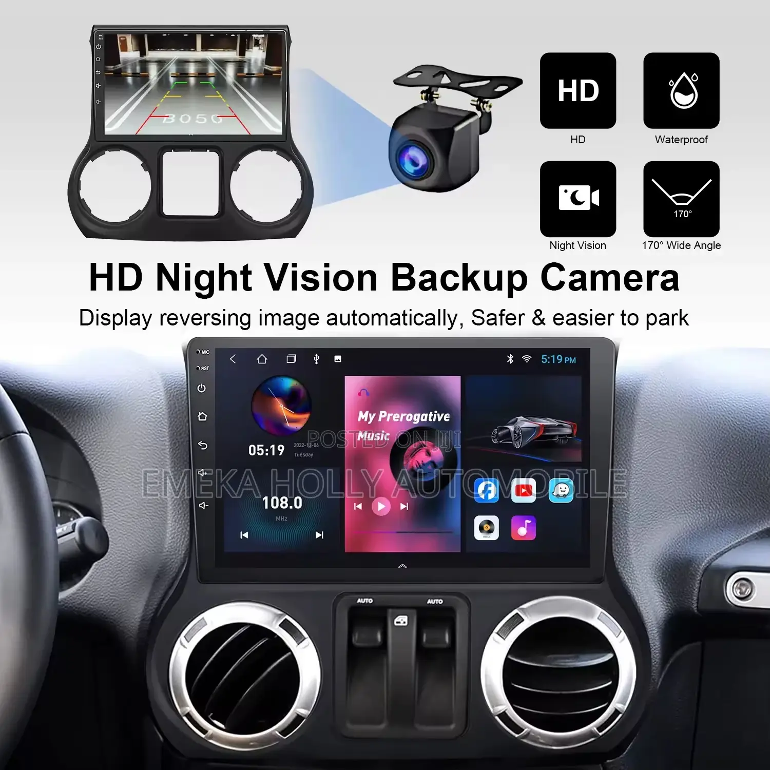 Jeep Wrangler Jk Android Radio Screen Kit (Fits 2011 - 2017 Models)