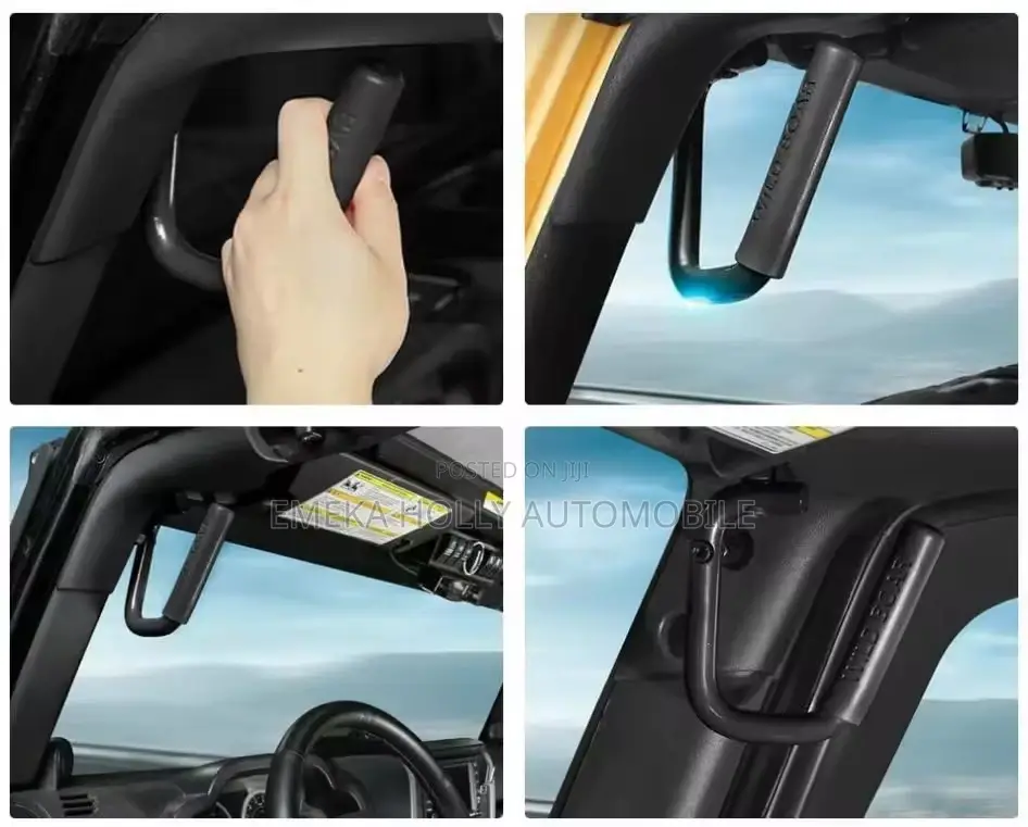 Heavy Duty Solid Metal Front and Rear Grab Handles for Jeep Wrangler