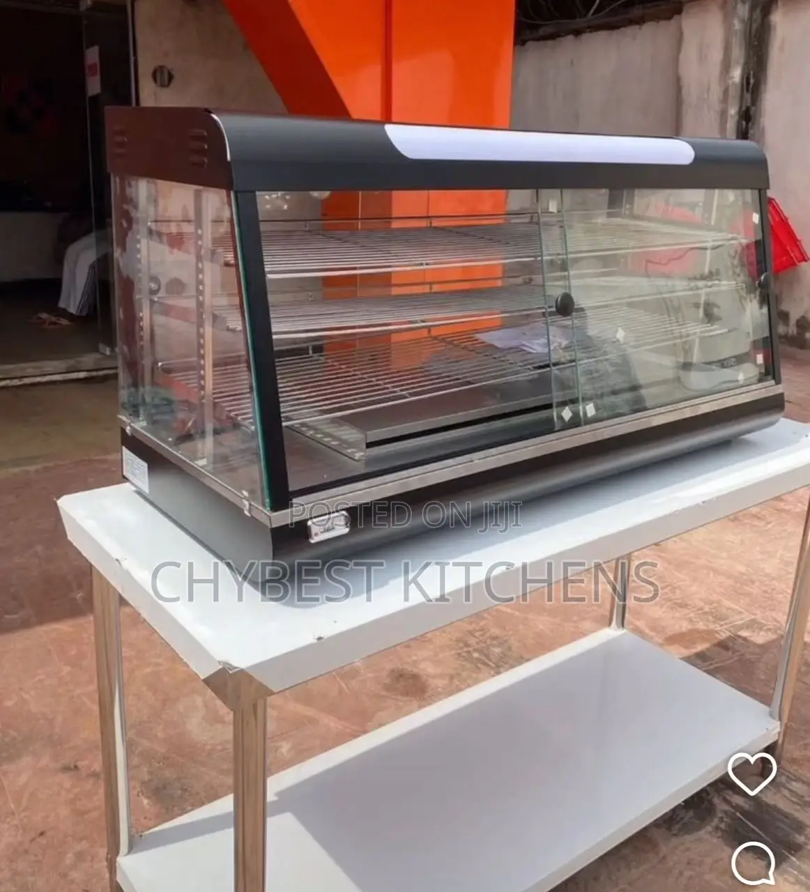 4ft Black Warmer for Snacks