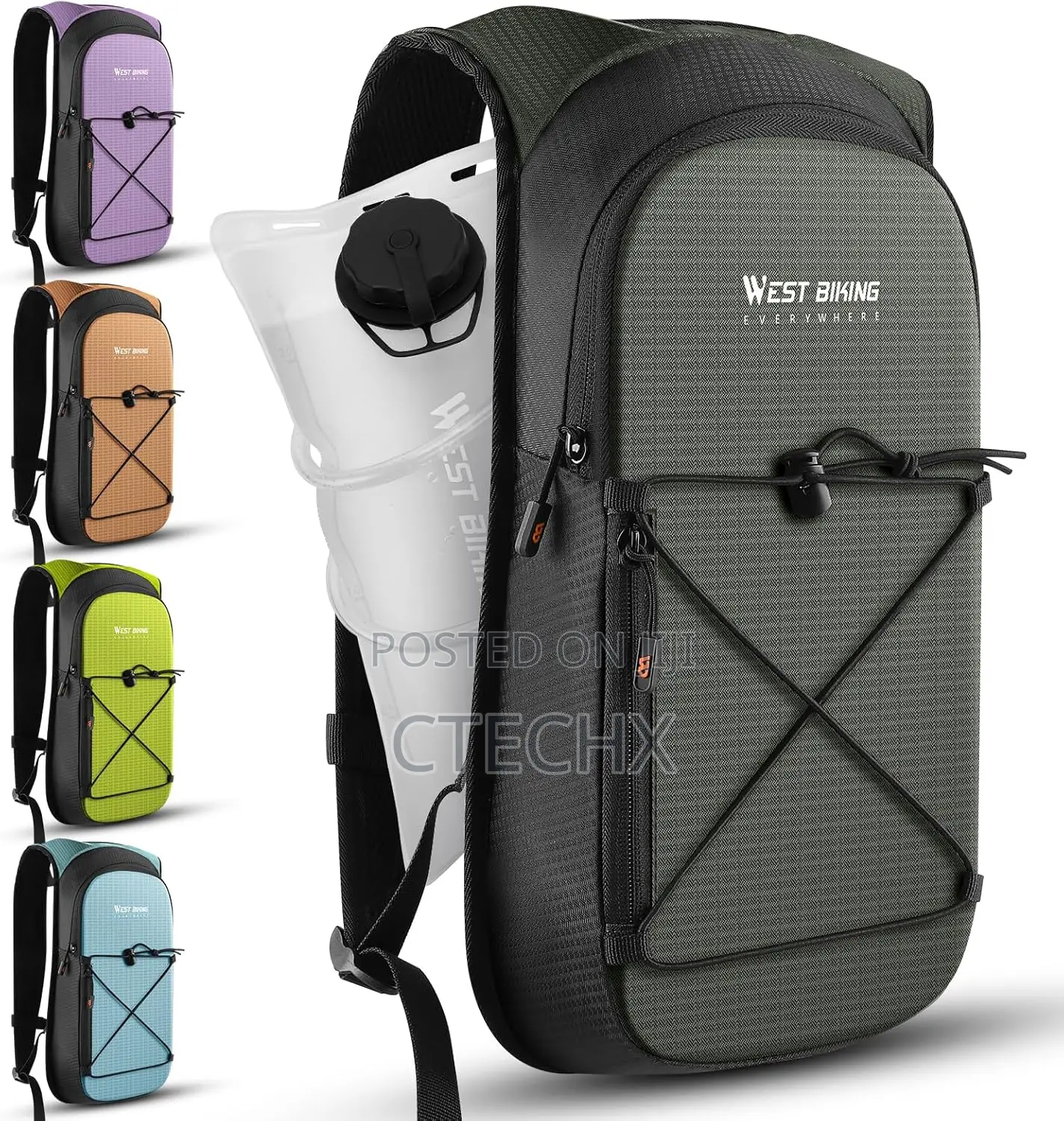 Hydration Backpack With 2l Water Bladder for Running, Cycling Climbing