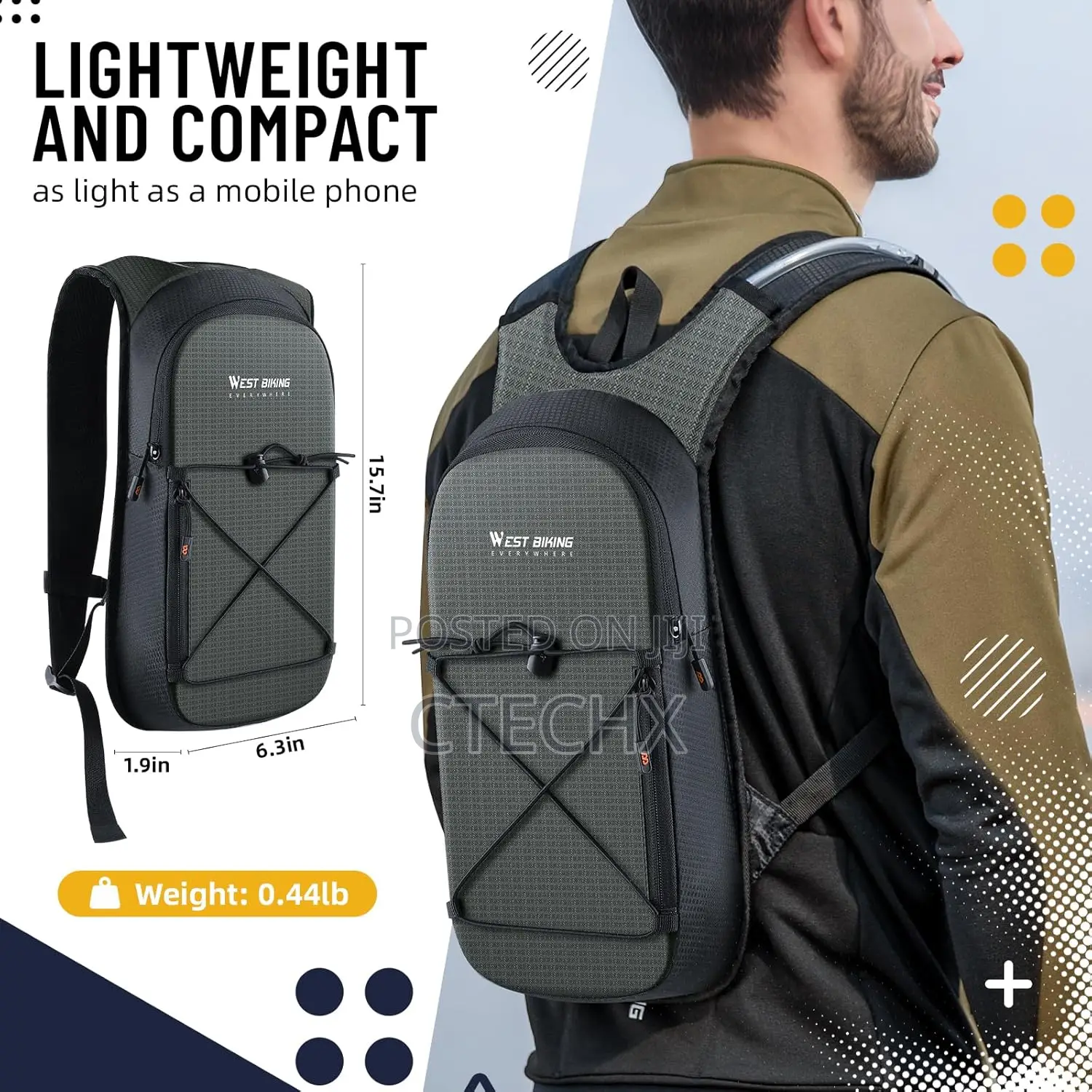 Hydration Backpack With 2l Water Bladder for Running, Cycling Climbing