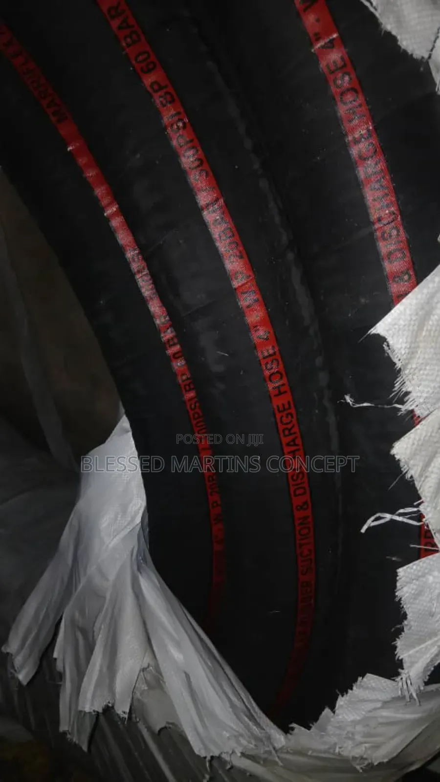 4" Black Wire Industrial Suction and Discharge Hose for Chemicals, Etc