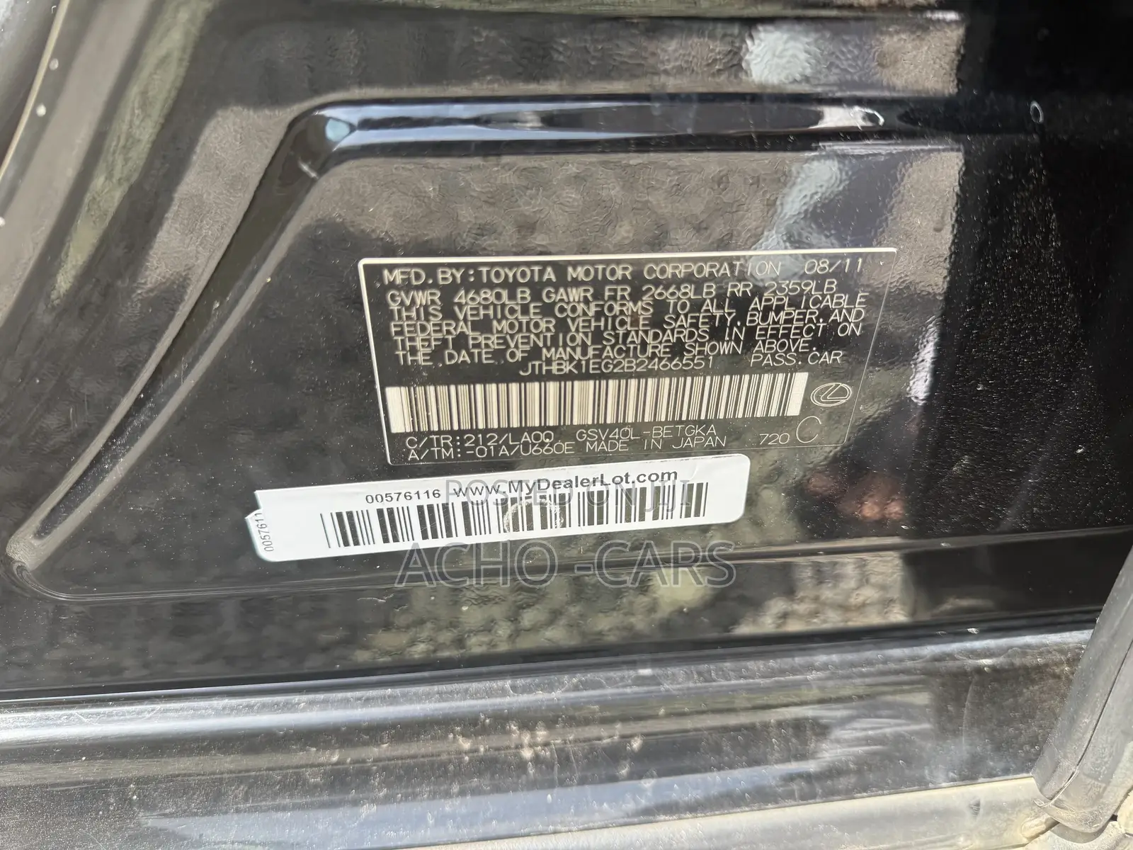 Lexus RX 2012 Black