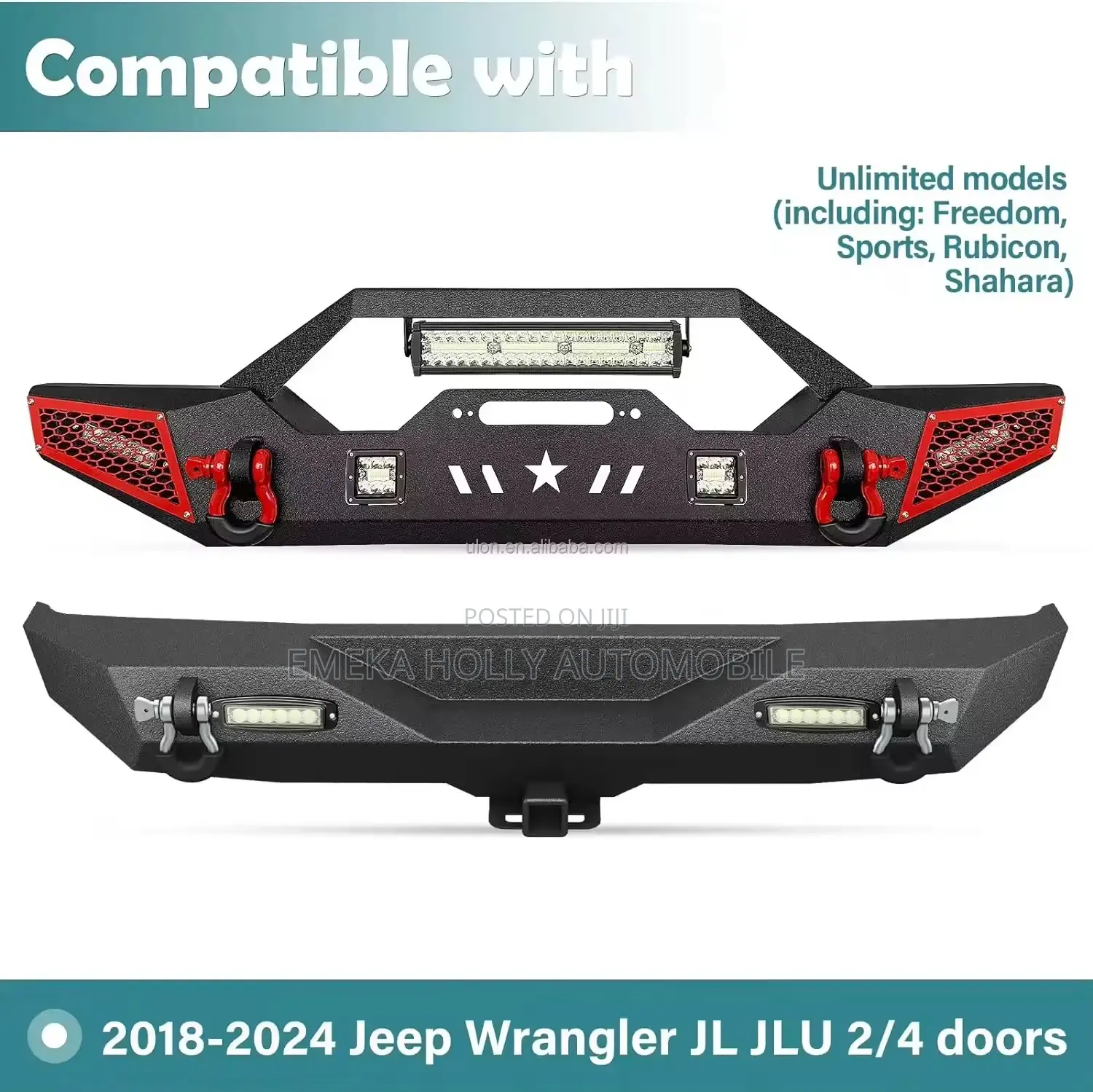 Jeep Wrangler 2010/2019/2020 Front and Back Bumper Replacement Kit