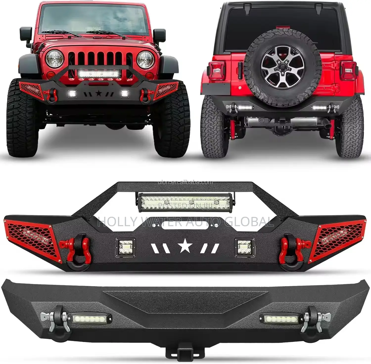 Jeep Wrangler 2010/2019/2020 Front and Back Bumper Replacement Kit