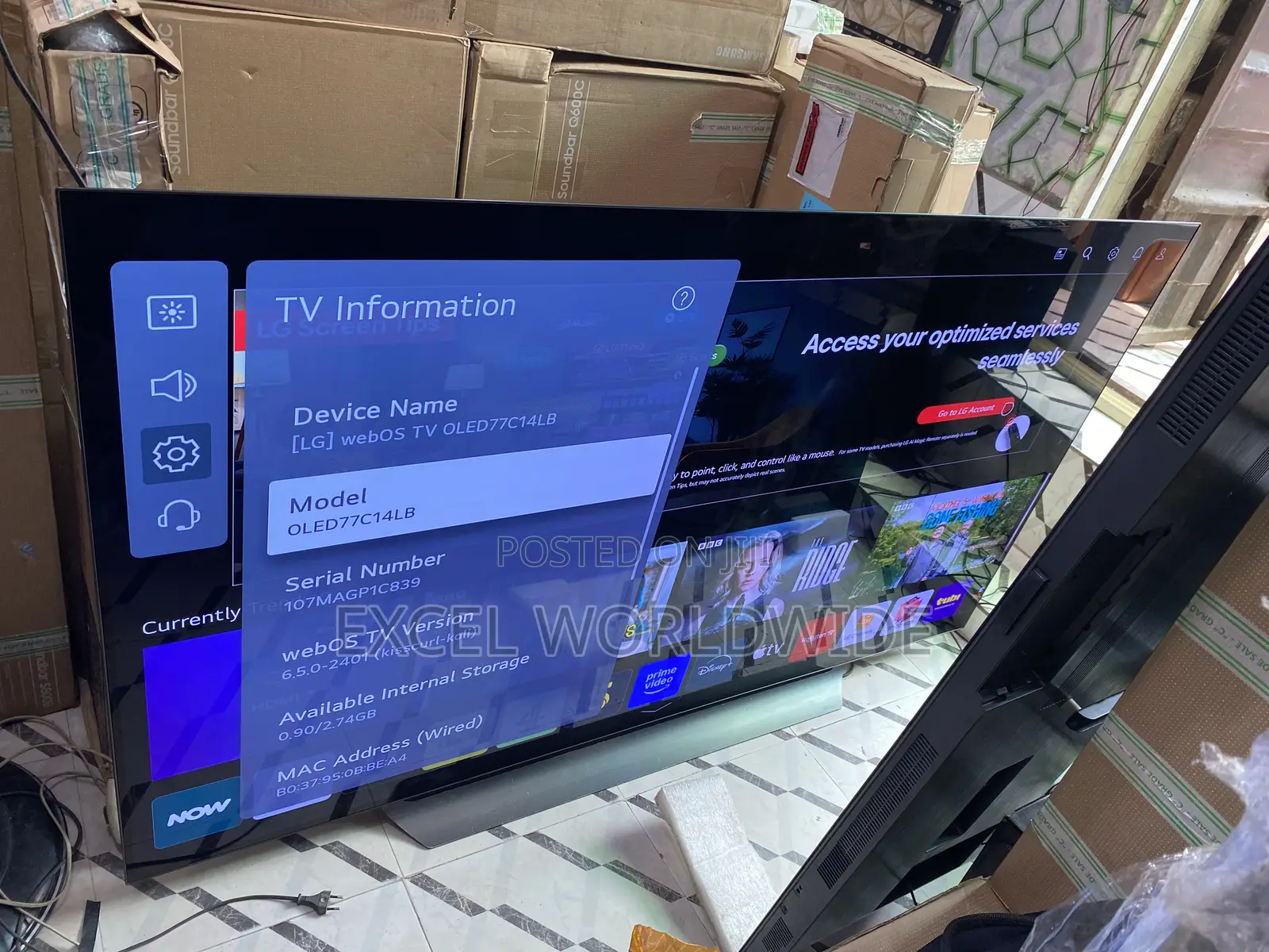 Latest Massive 77” Lg Oled Evo Ai Thing Smart Tv (C1 Series)