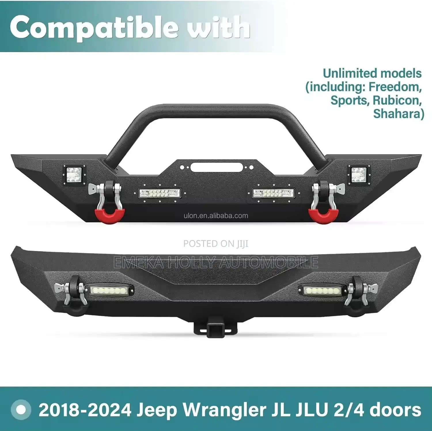Jeep Wrangler Off Road Face Bumper Replacement Kit