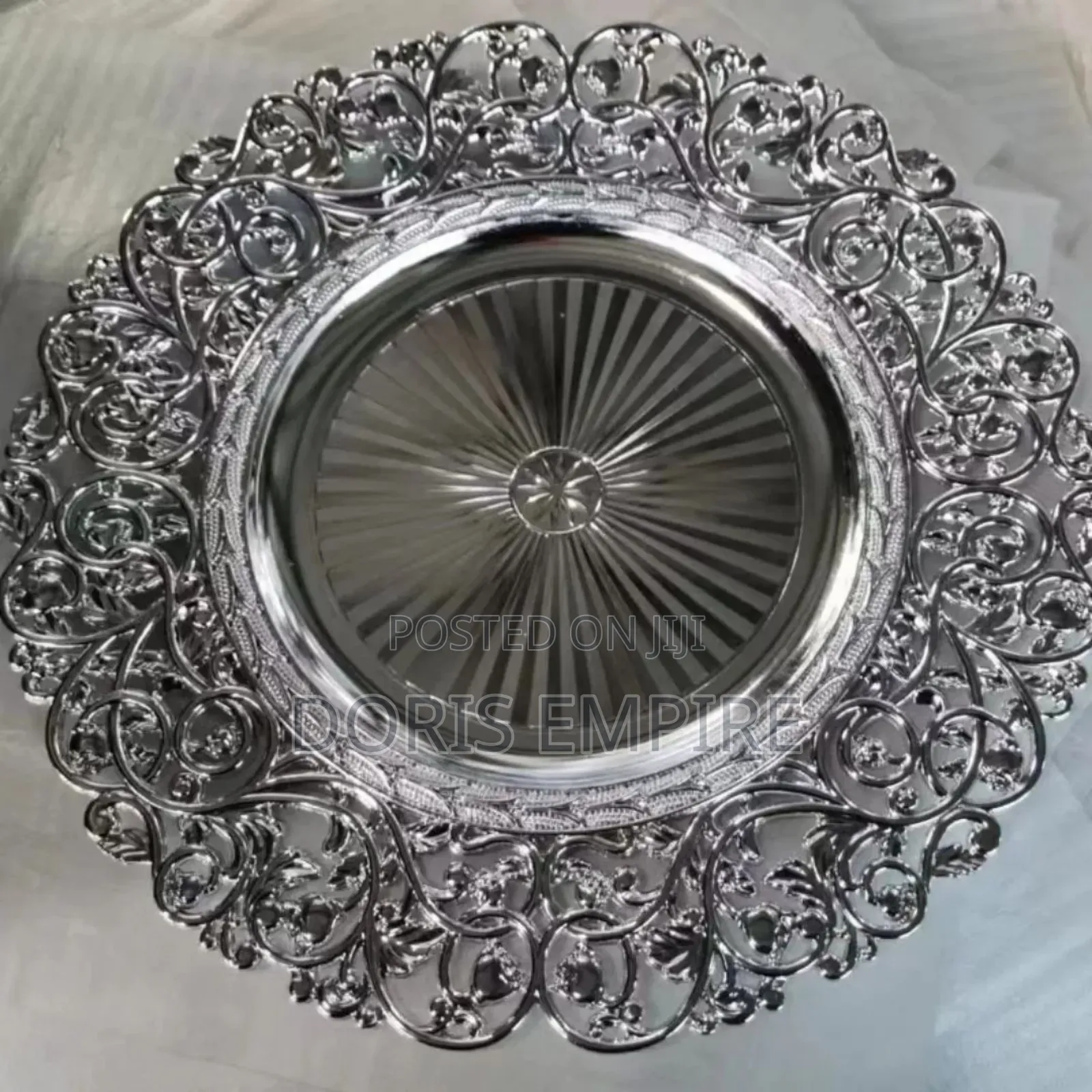 Qaulity Royal Design Silver Charger Plate