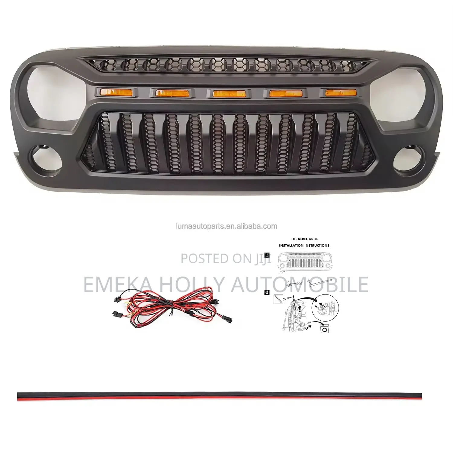 Jeep Wrangler Led Face Grill Cover 2010/2017 Jk