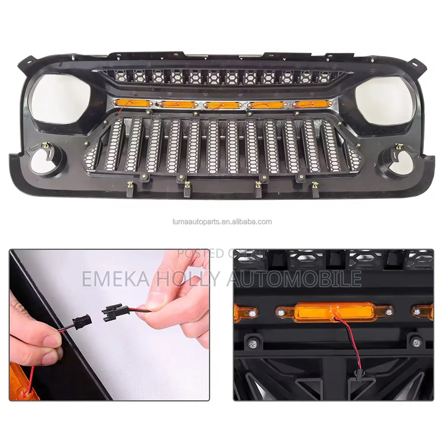 Jeep Wrangler Led Face Grill Cover 2010/2017 Jk
