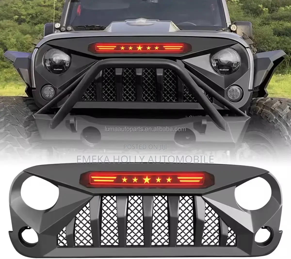 Jeep Wrangler Off-Road Front Face Grille Cover