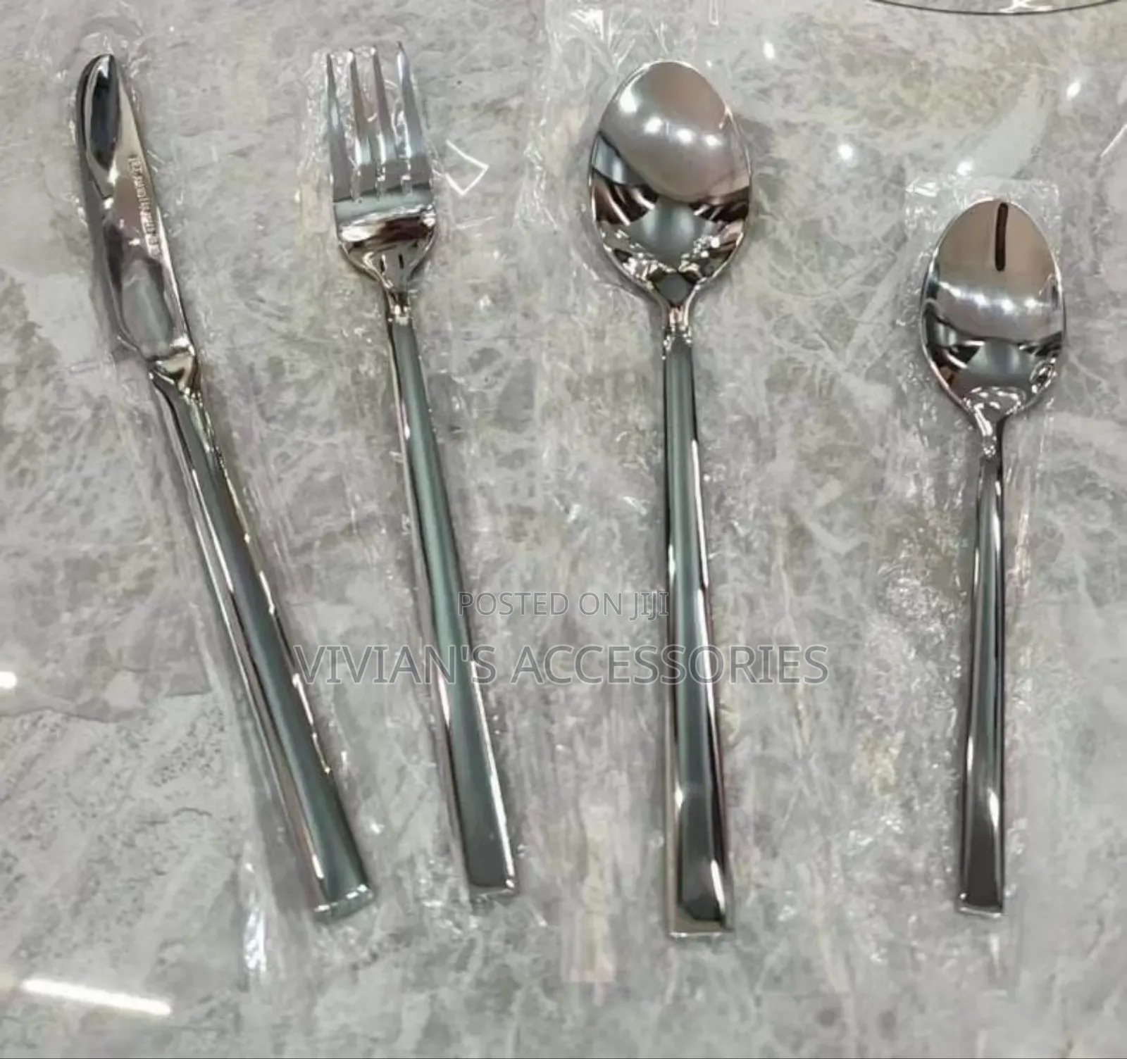 6pcs Quality Gold and Silver Usa Spoon
