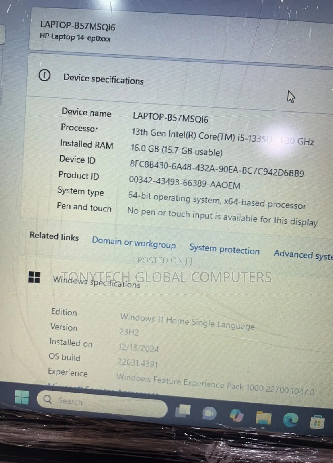 Laptop HP 14-ep0063 16GB Intel Core i5 SSD 512GB