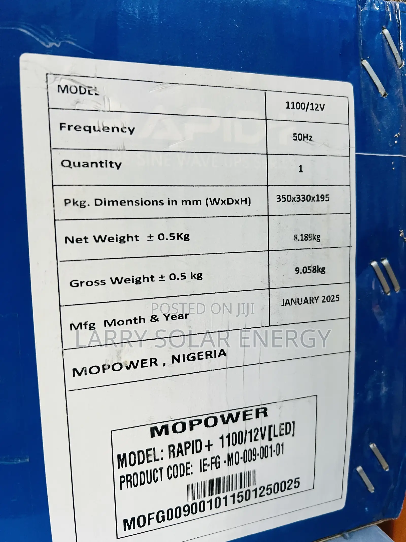 1.1kva Mopower Solar Inverter