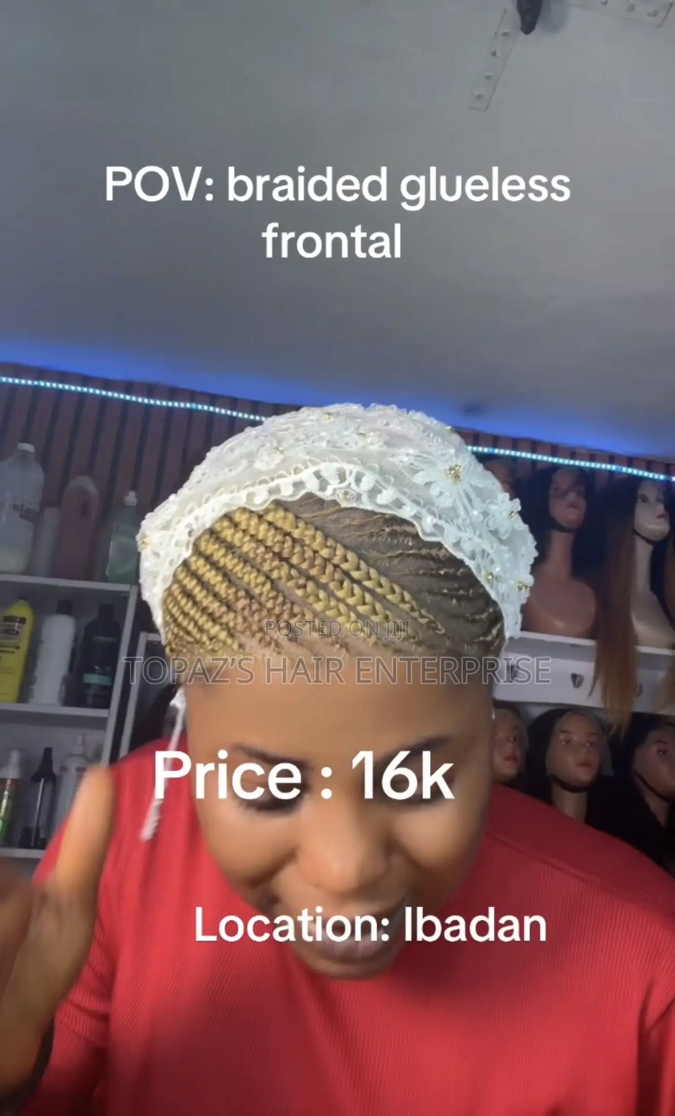 Braided Glueless Frontal