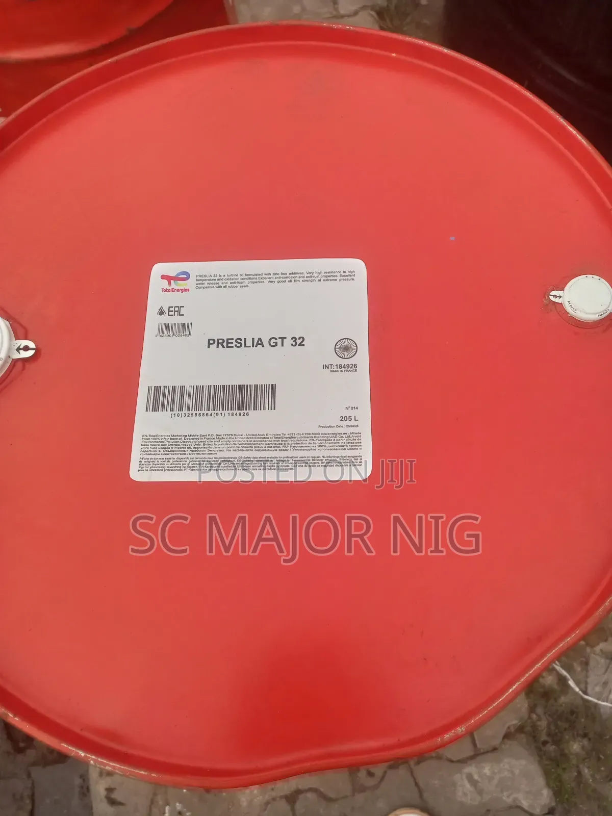 Totalenergy Preslia Gt 32 (208l) Turbine Oil