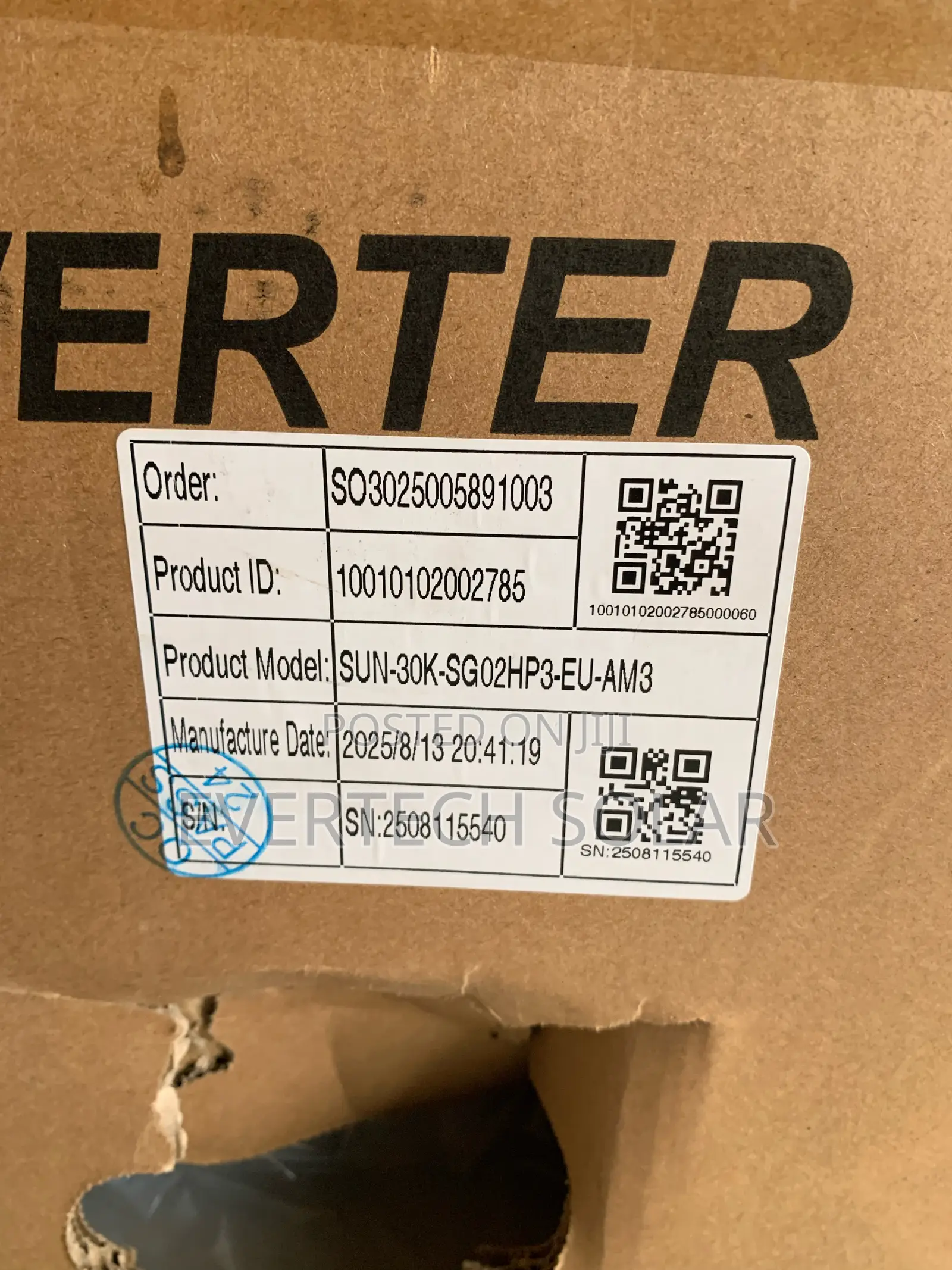 Deye 20kva Hybrid 3 Phase 48v Inverter System With Warranty