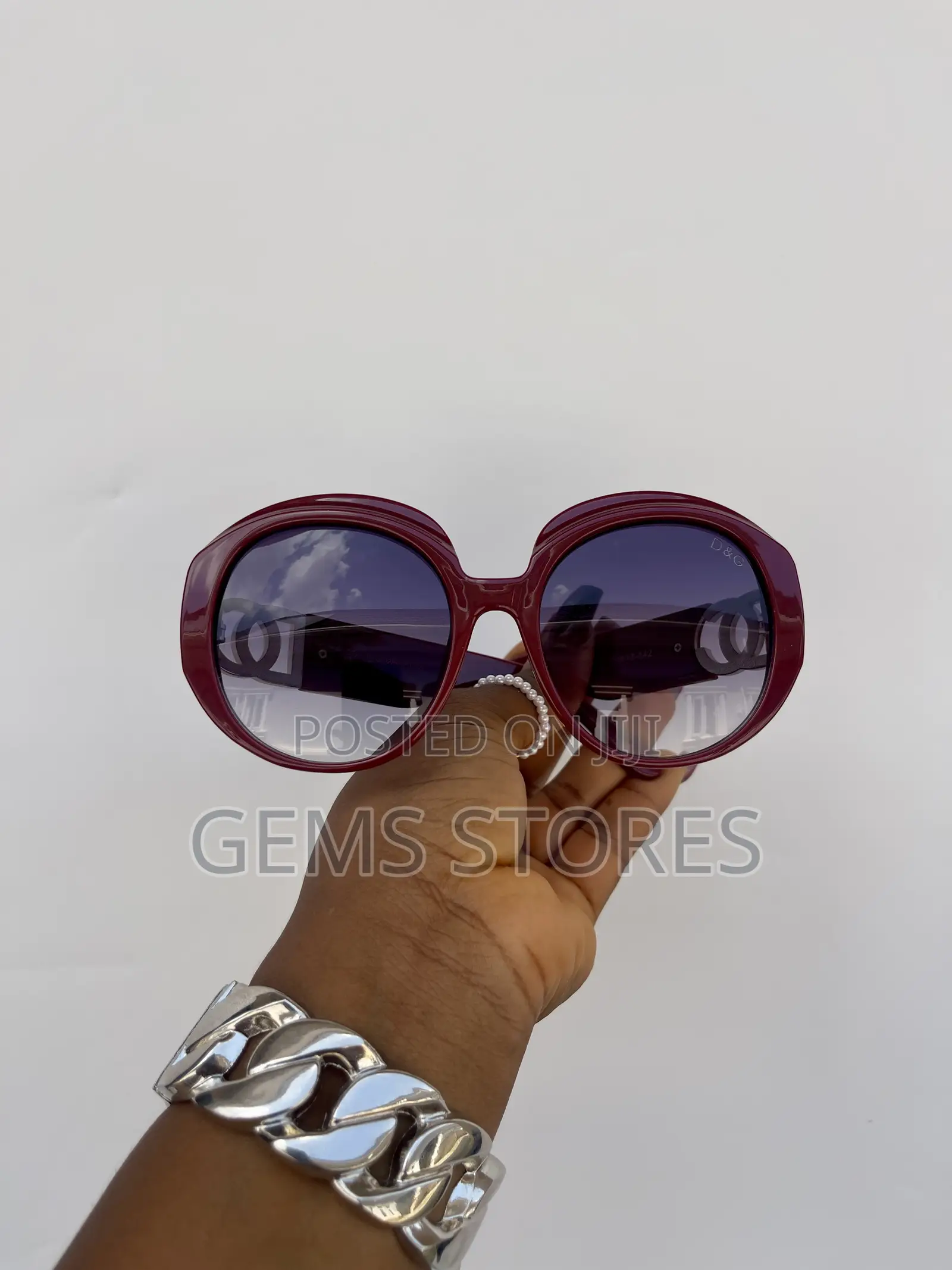 New! Oversized Circular Sunglasses - Choose Black, White, or Maroon