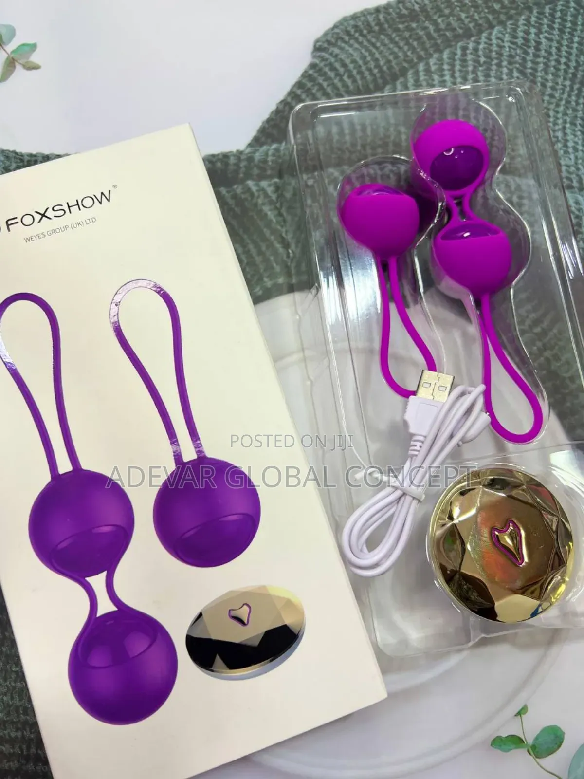 Foxshow Vibrating Kegel Balls With Remote Control Women Sex Toy