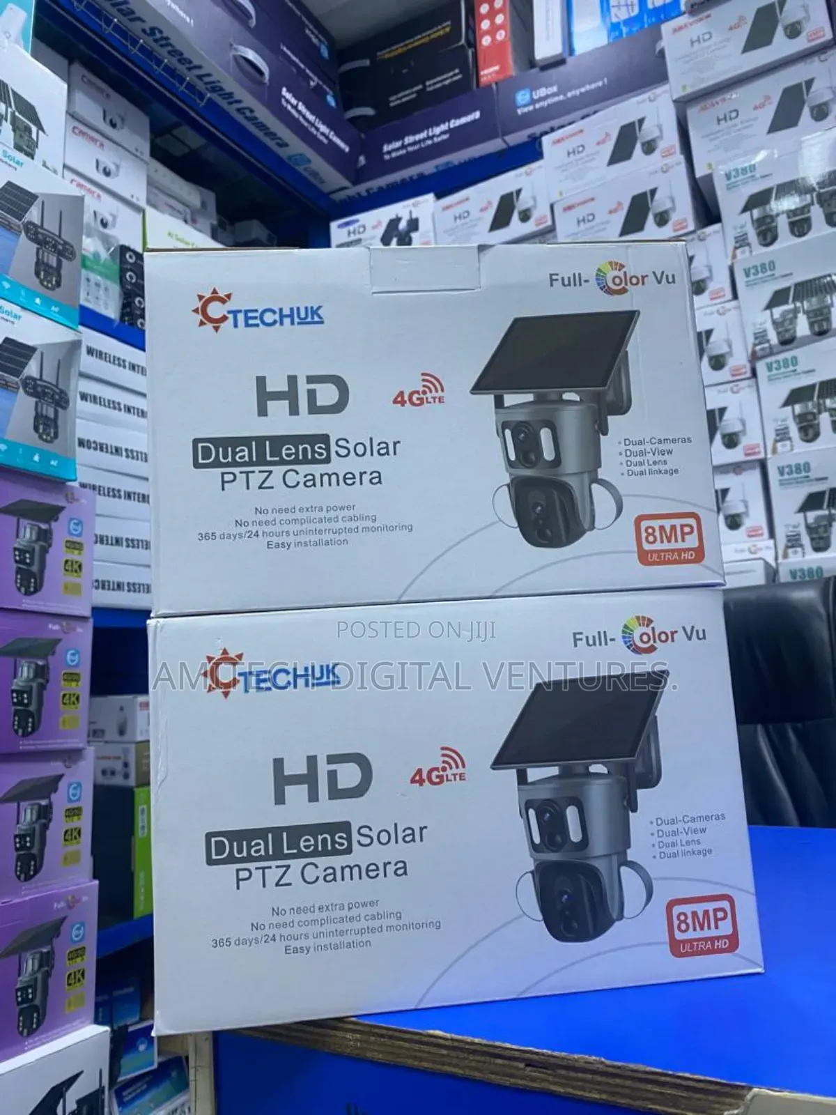 360 Degree Solar Double Lense Ubox Camera 4g With Motion Tracking
