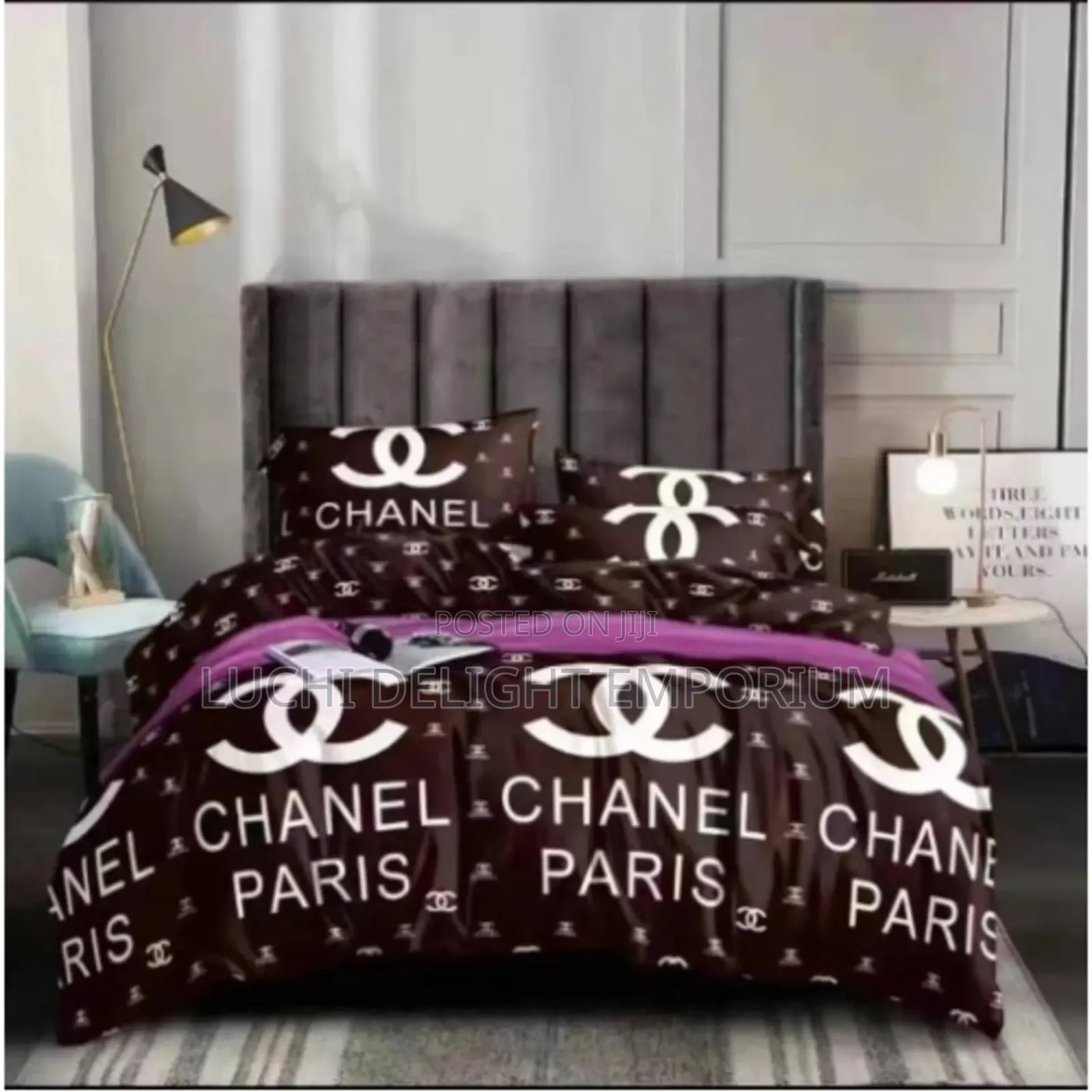 Chanel Paris Inspired Duvet Bedsheet and Pillowcase Set