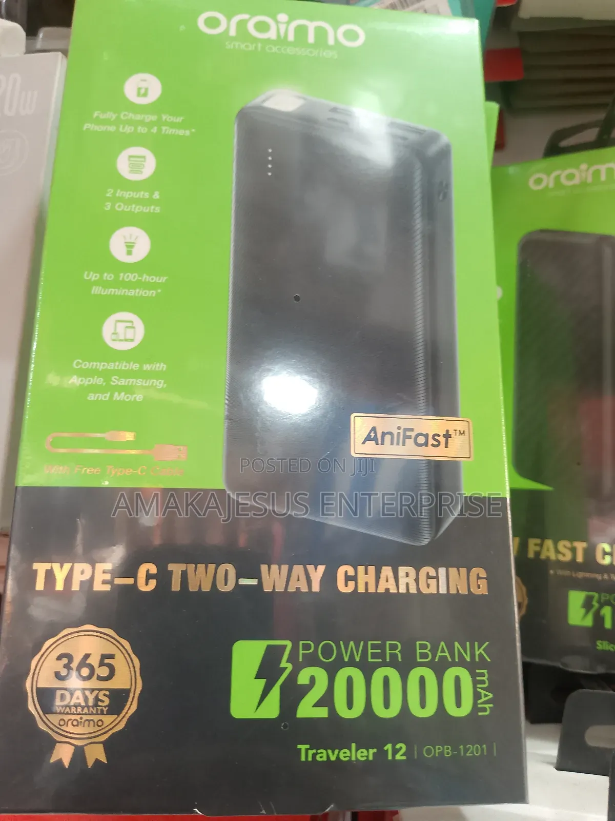 Oraimo Traveler 12 20000mah 12w Power Bank
