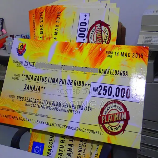 Printed Dummy Cheque