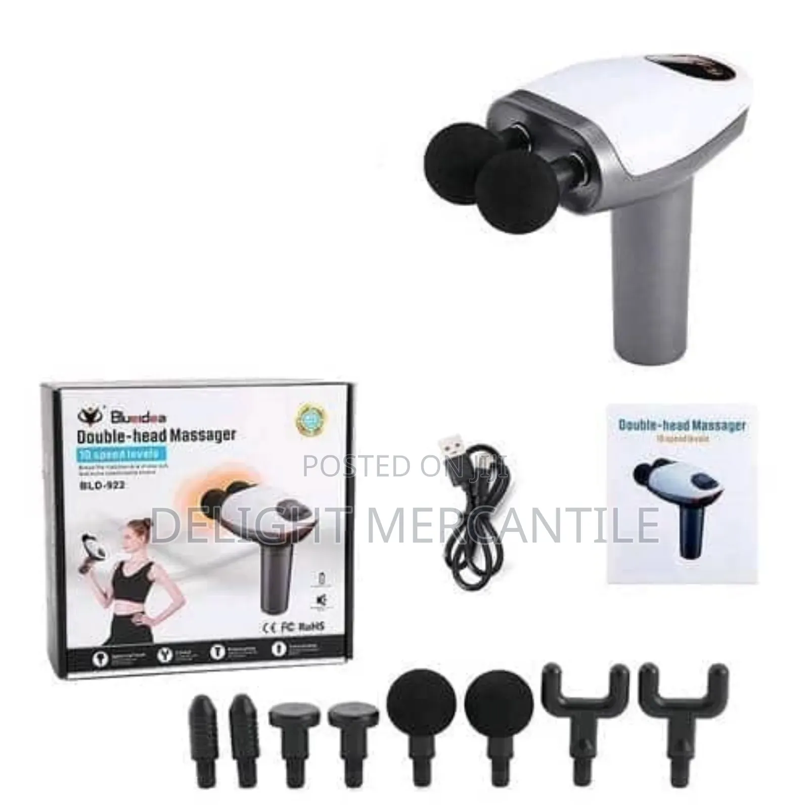 Double Head Fascial Gun Massager