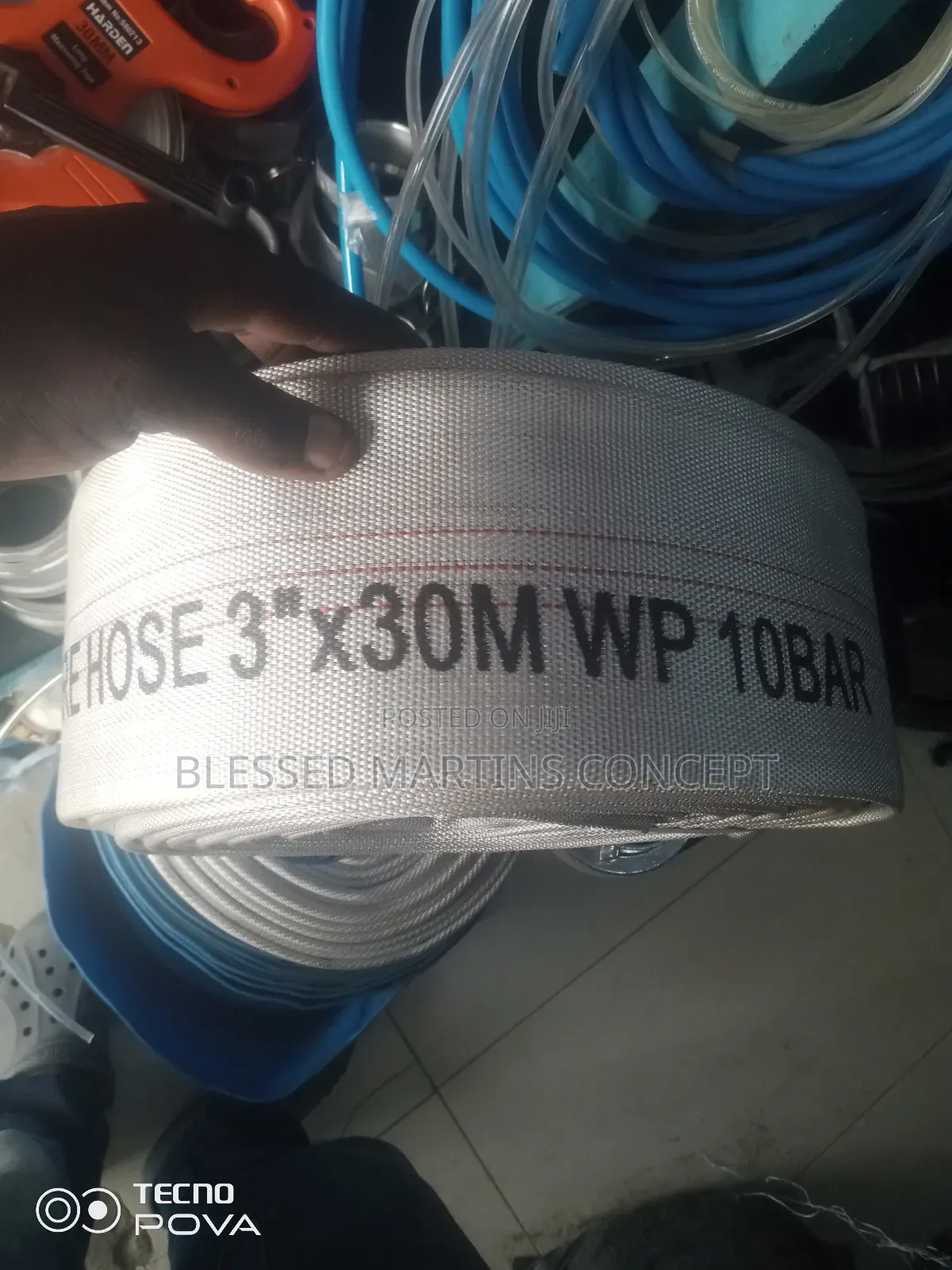 3" Canvas Fire Hose.Length:30 Meters