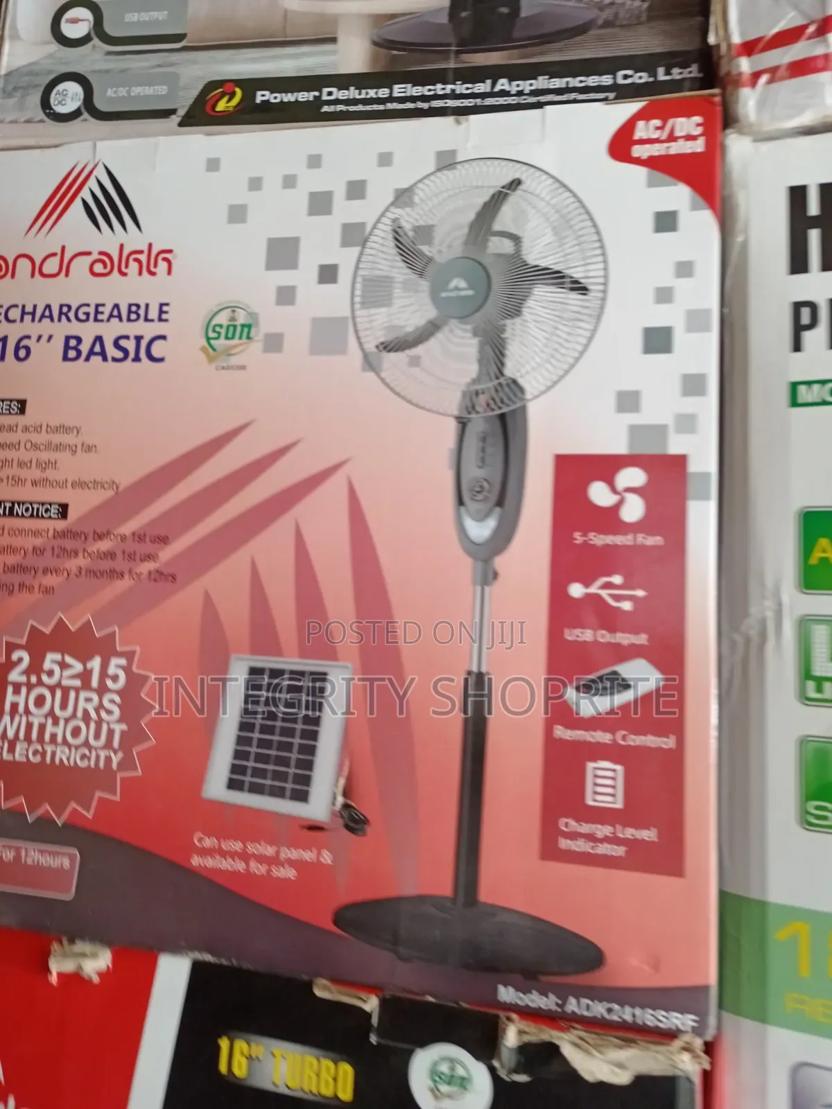 Quality Andraak Rechargeable Fan 16