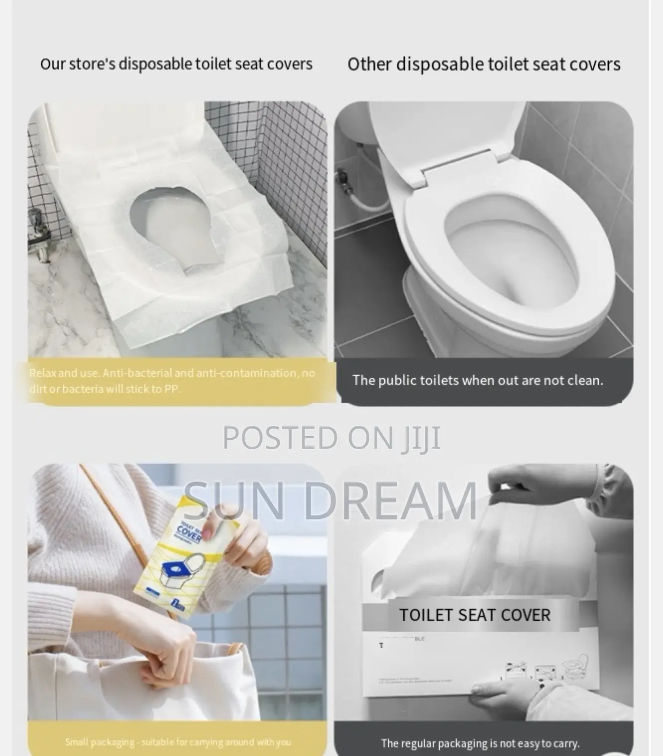 Hotel Supplies 30 PCS Disposable Toliet Seat Cover Wholesale