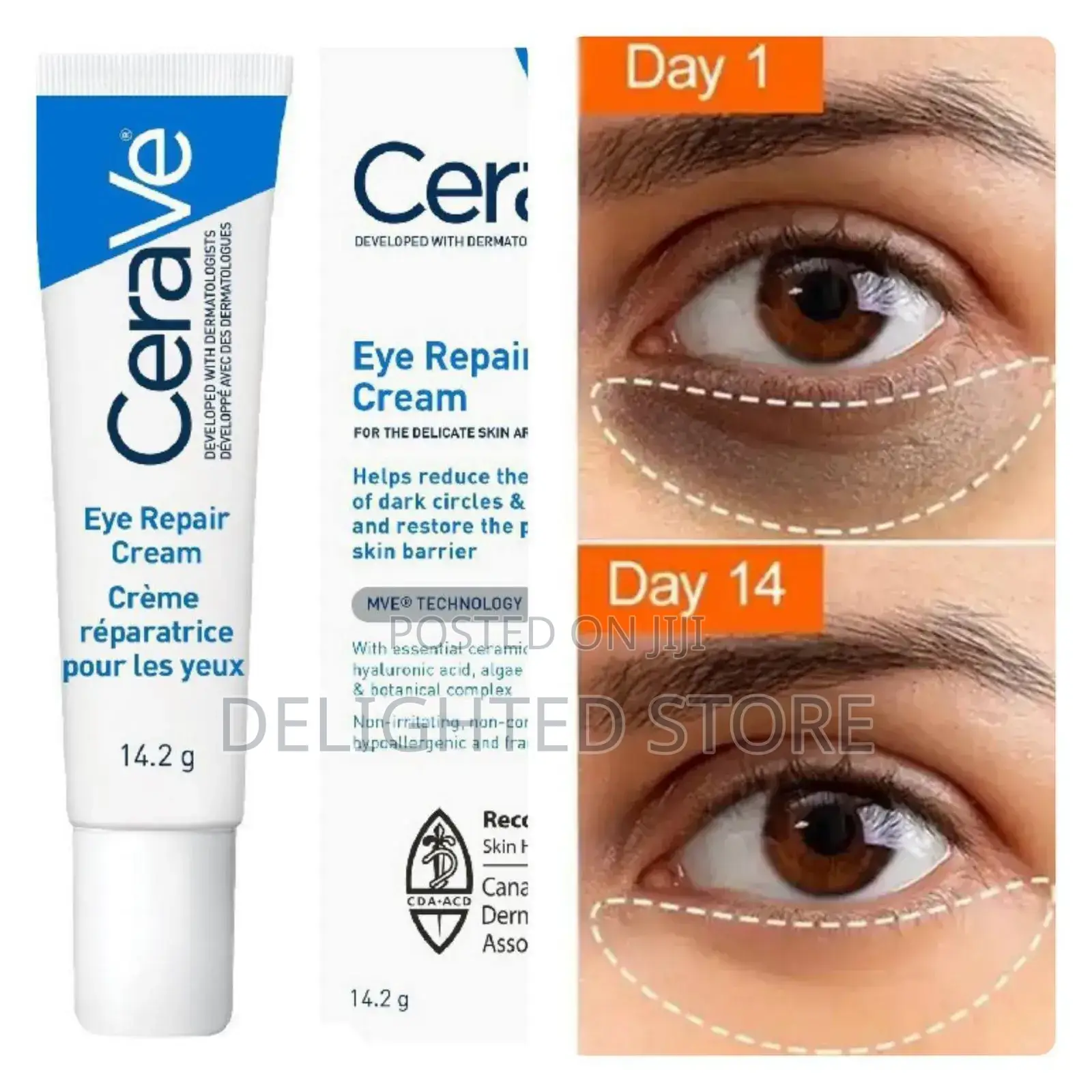 Cerave Eye Repair Cream For Dark Circles And Puffiness (14.2g)