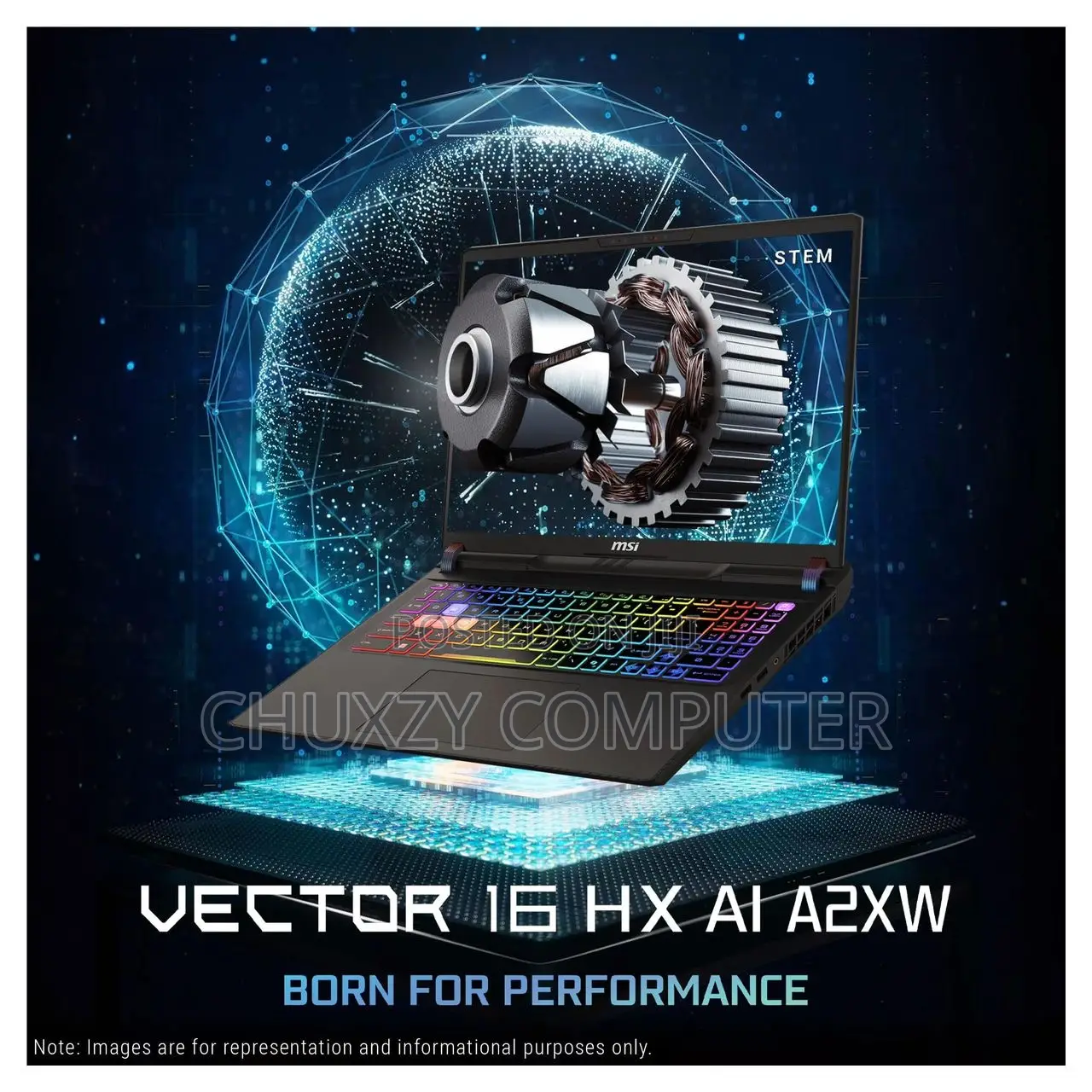New Laptop MSI Vector 16 HX AI A2XWIG 32GB Intel Core Ultra 9 SSD 1T